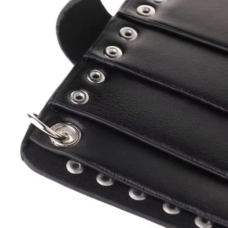 Vintage Gothic Punk Style PU Leather Skull Western Wallet + Chain Size ONE SIZE - 4 Thumbnail