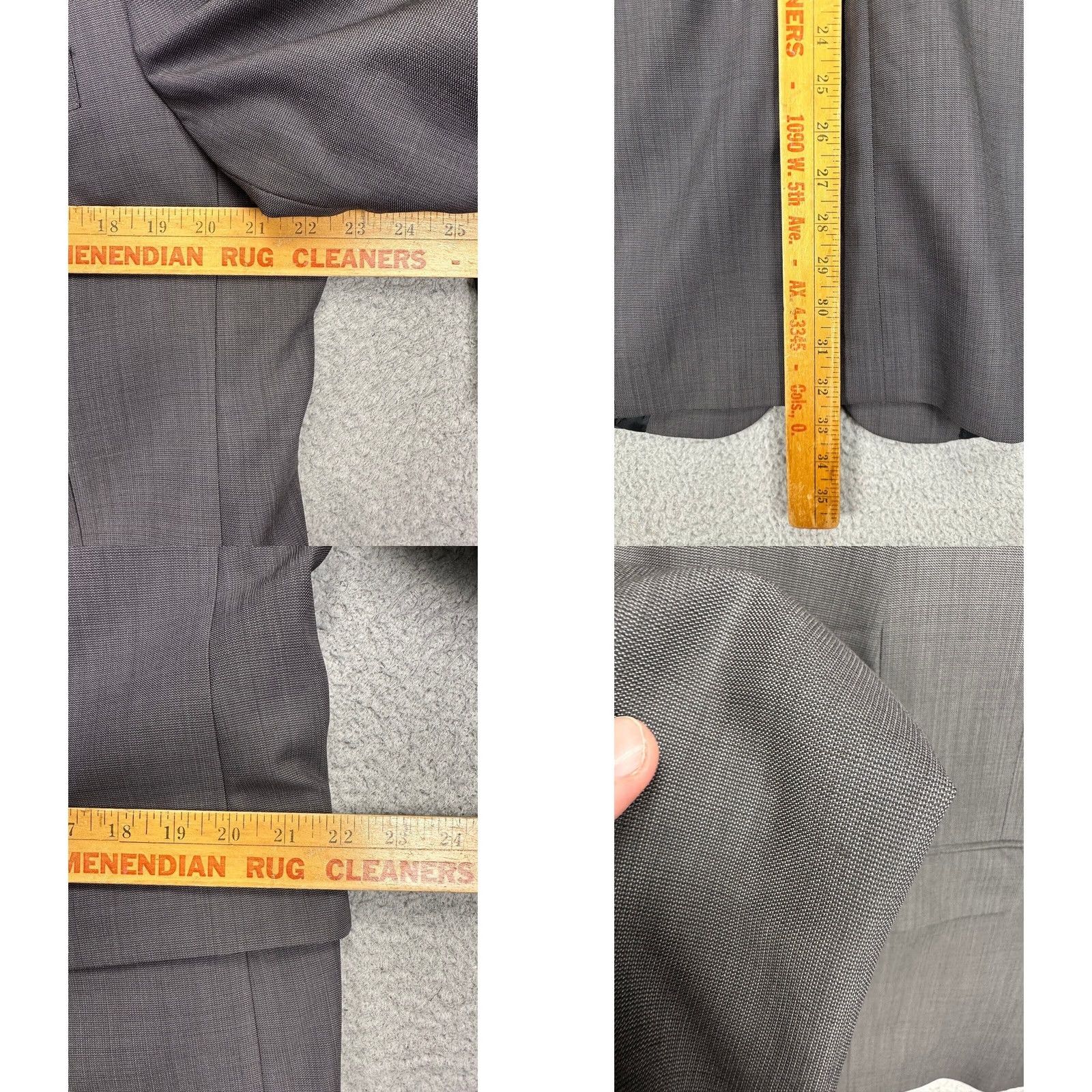 Hart Schaffner Marx Hart Schaffner Marx Blazer Mens 44L Grey Wool Sport Coat Size 44R - 8 Thumbnail