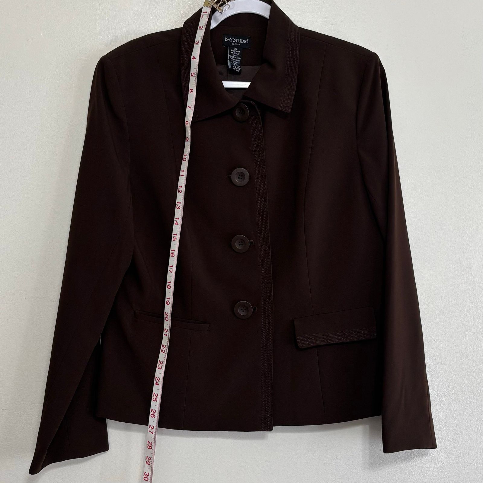 Other Bay Studio Brown Career Jacket Size 14 Size XL / US 12-14 / IT 48-50 - 4 Thumbnail