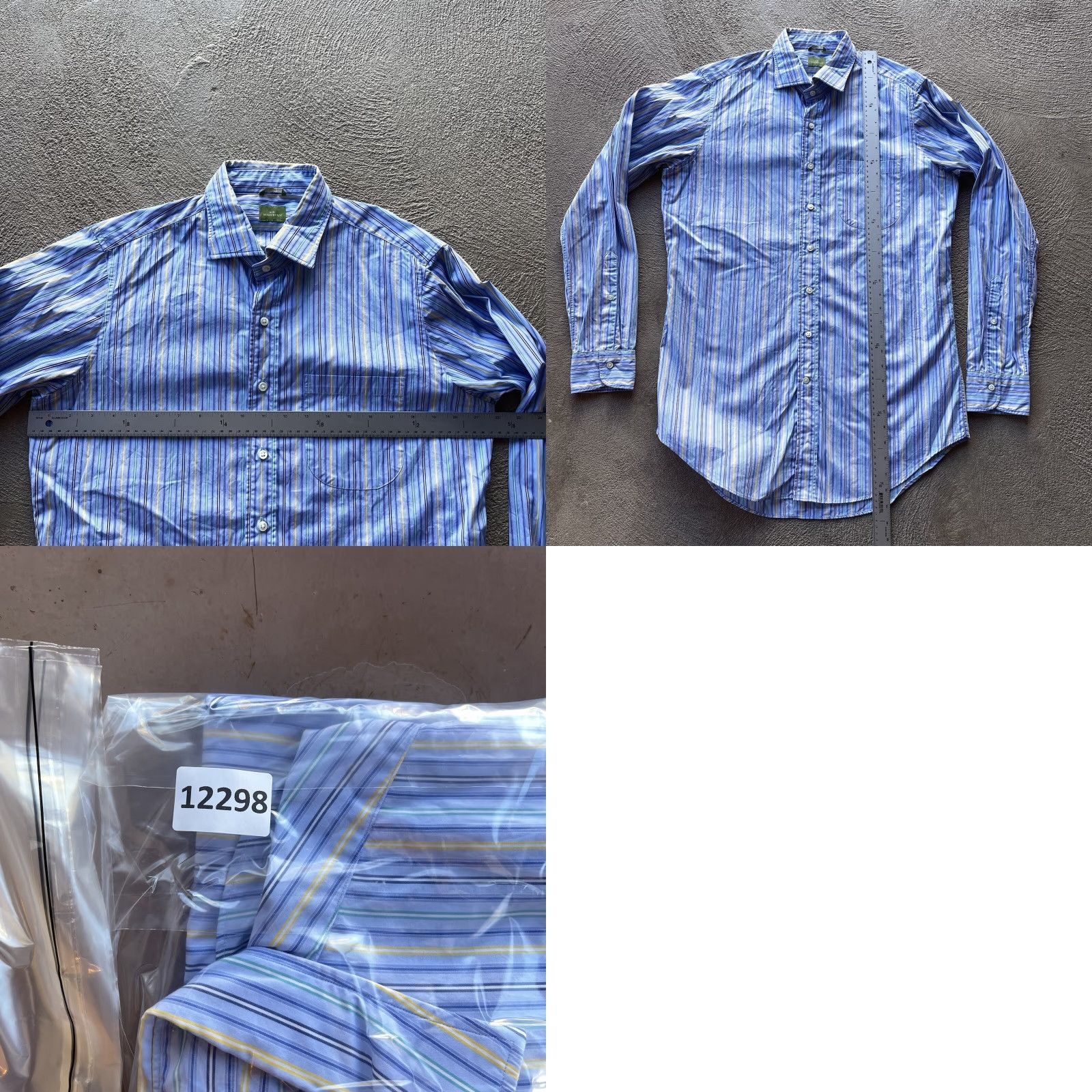 Sid Mashburn Sid Mashburn Blue Striped Button-Up Shirt Mens Medium Slim Fit Cotton Preppy Classic Size US M / EU 48-50 / 2 - 8 Thumbnail