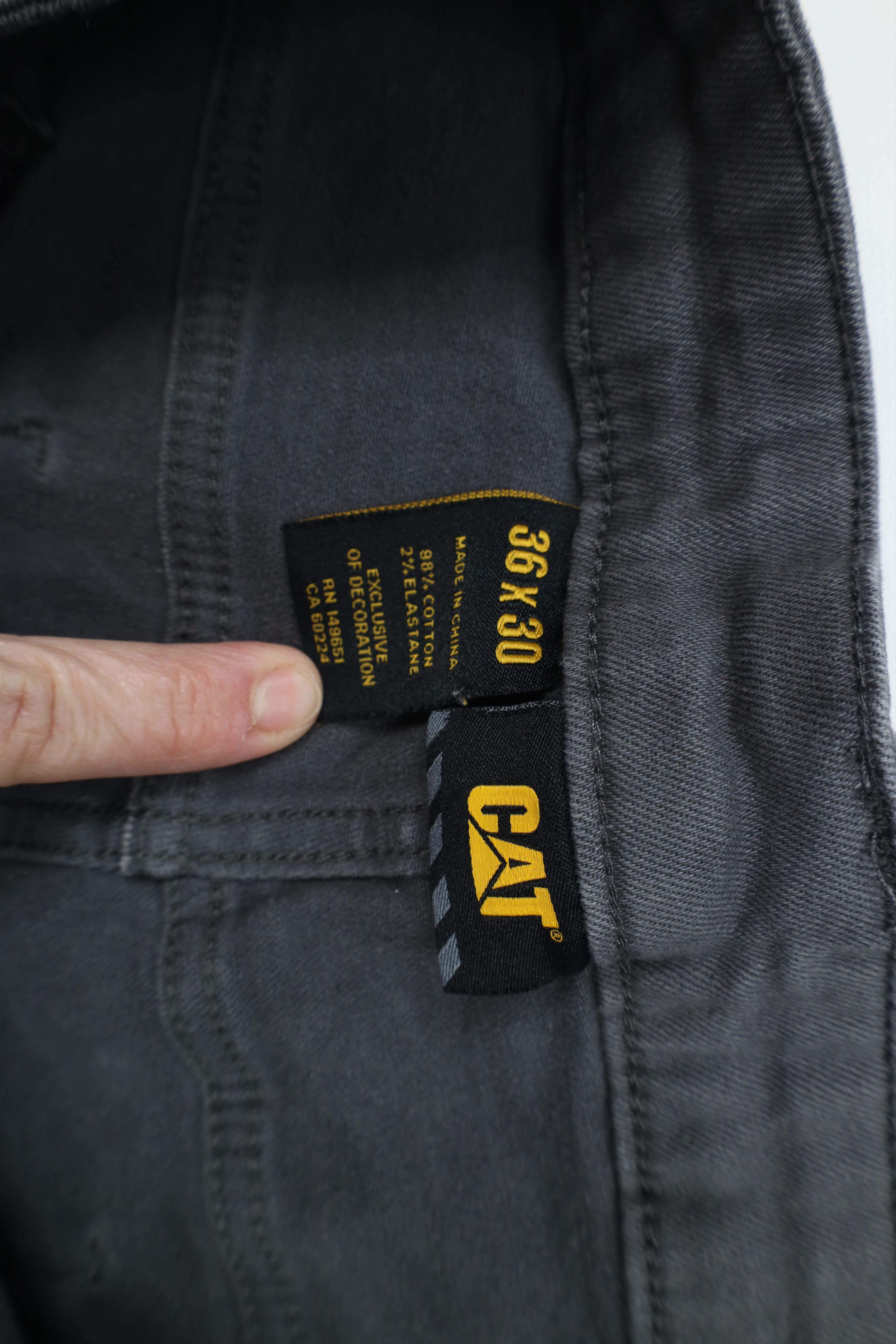 Caterpillar × Vintage Vintage Y2K Cat Caterpillar Double Knee Dungaree Pants Gray Size US 38 / EU 54 - 6 Thumbnail