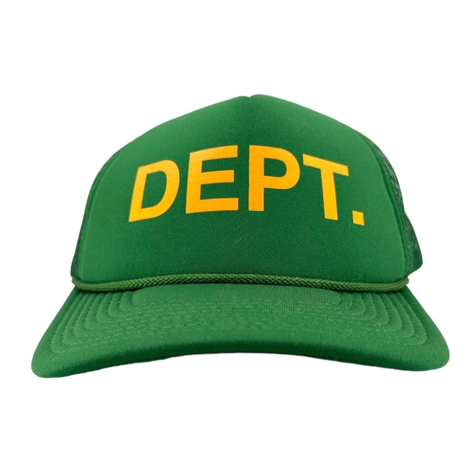 image of Gallery Dept Gallery Department Dept. Logo Trucker Hat Green Yellow, Men's