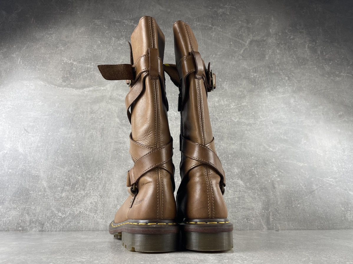 Dr. Martens Dr Martens Brown Leather Tall Buckle Strap Biker Boots Brown Size US 8 / IT 38 - 6 Thumbnail