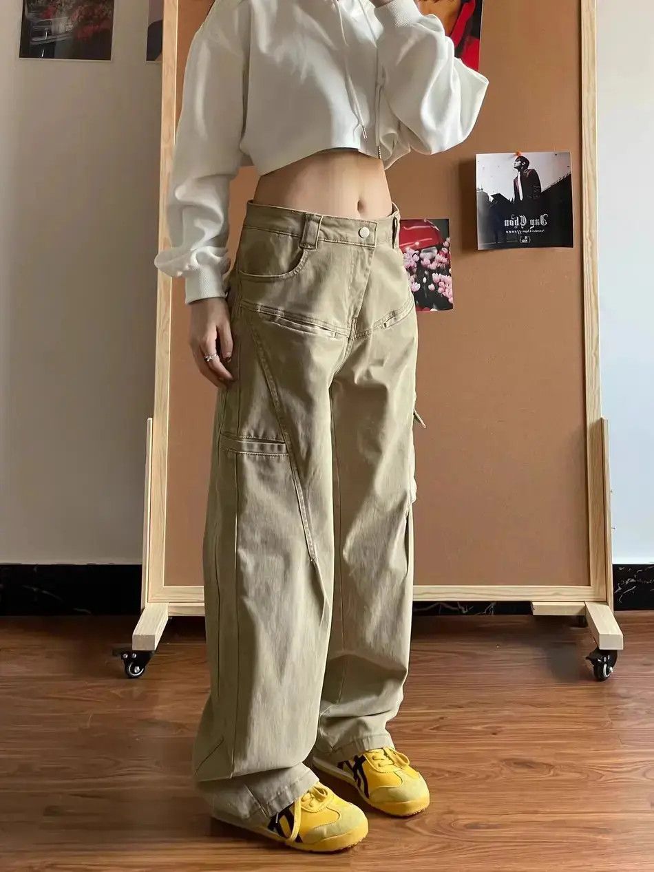 Japanese Brand Loose straight leg spliced jeans Size US 32 / EU 48 - 6 Thumbnail
