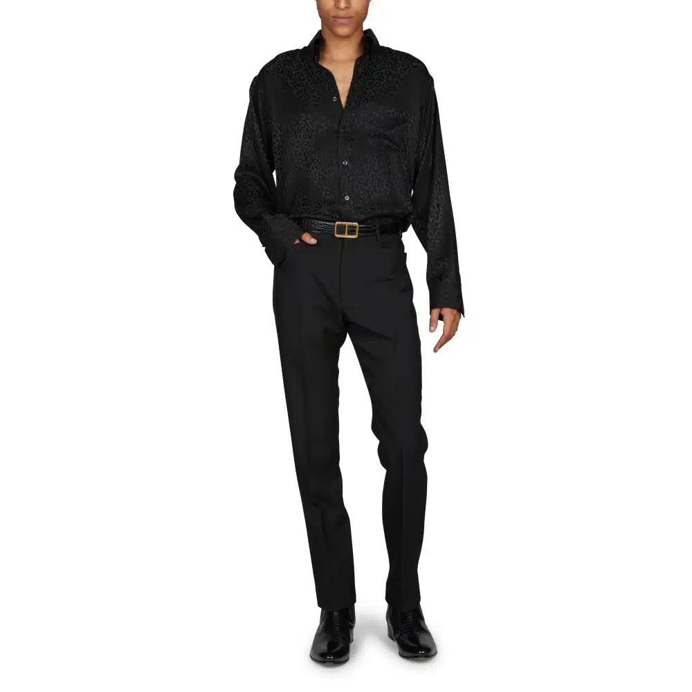 Tom Ford o1loc1c1124 HRO001 Fluid Shirt in Black Size US S / EU 44-46 / 1 - 2 Thumbnail