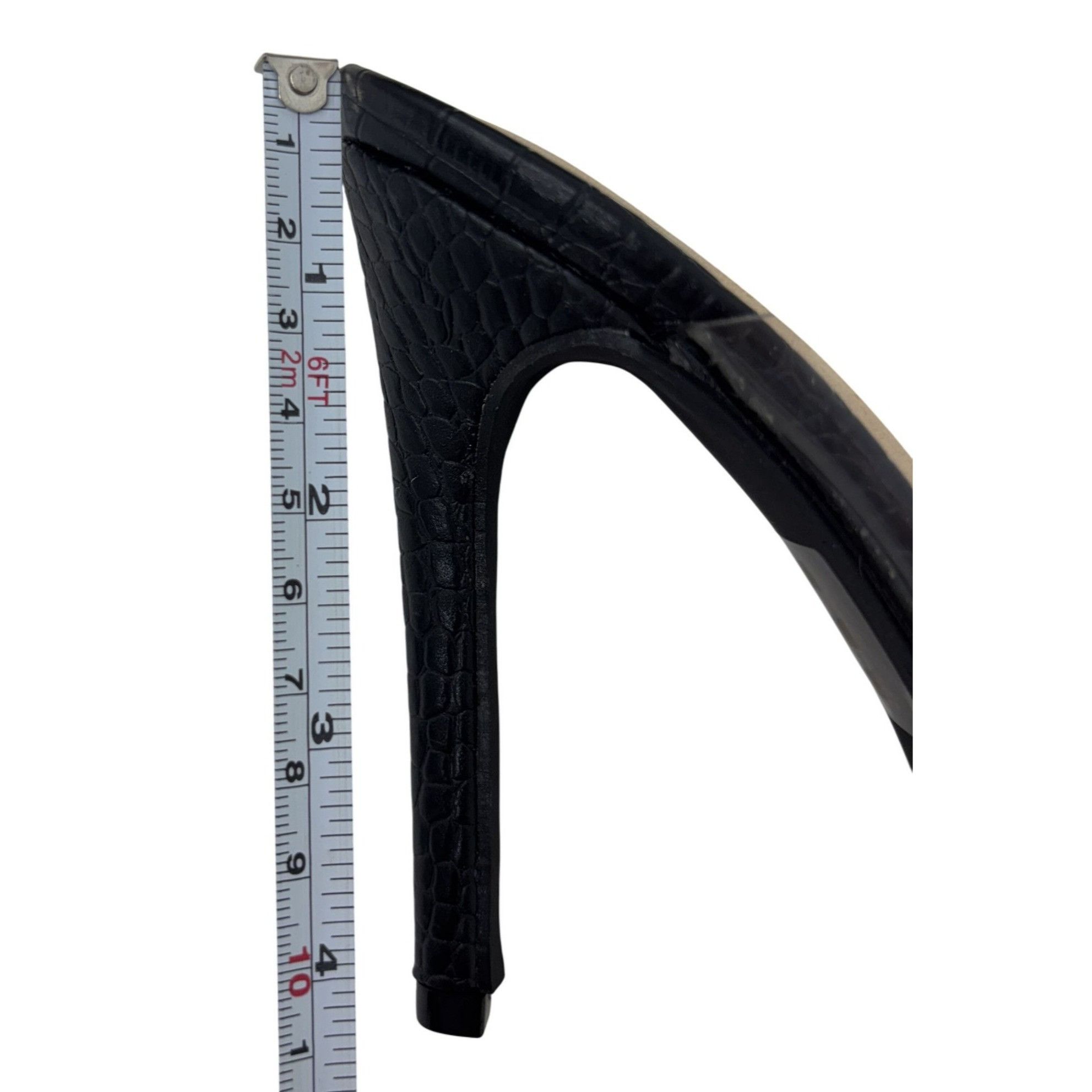 Other KAYLEEN / Berkley-16 / Black Croc-Embossed / Clear / Strap / Size US 8 / IT 38 - 5 Thumbnail