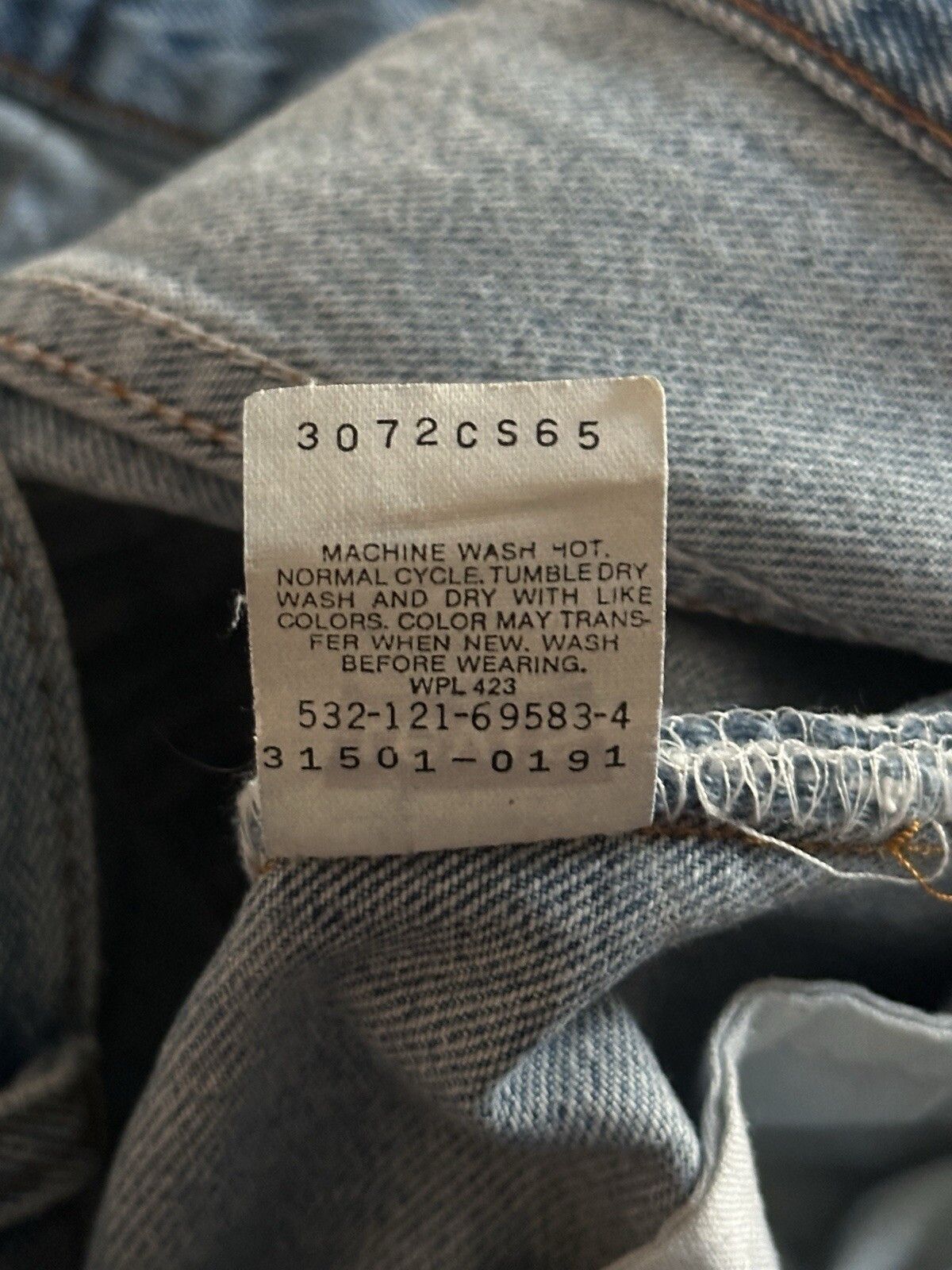 Levi's Levis 501 Womens Denim Bermuda Long Blue Shorts made in USA Size 31" - 15 Thumbnail