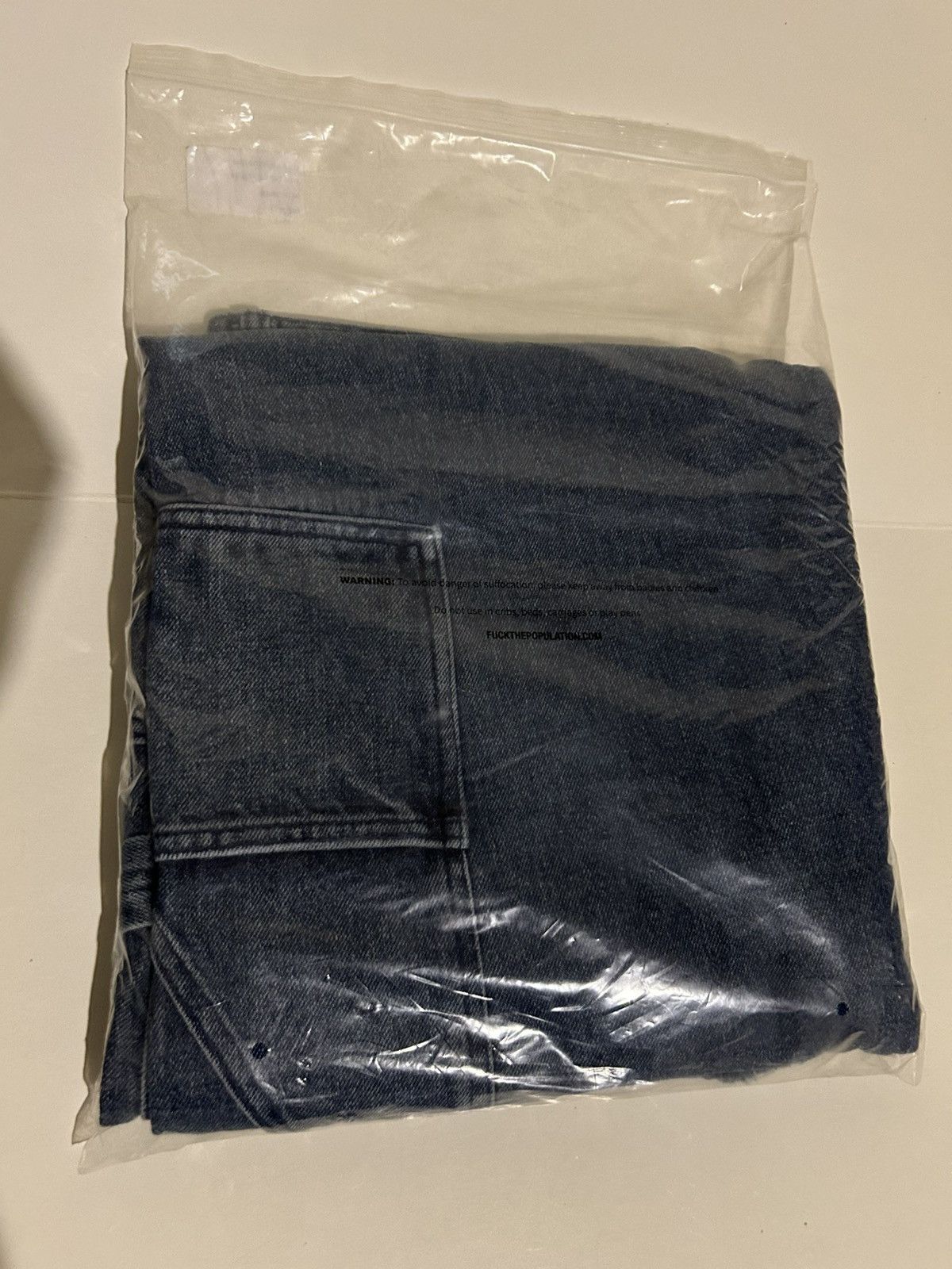 Fuck The Population FTP Frayed Denim Logo Carpenter Pant Washed Indigo Size 36 Size US 36 / EU 52 - 5 Thumbnail