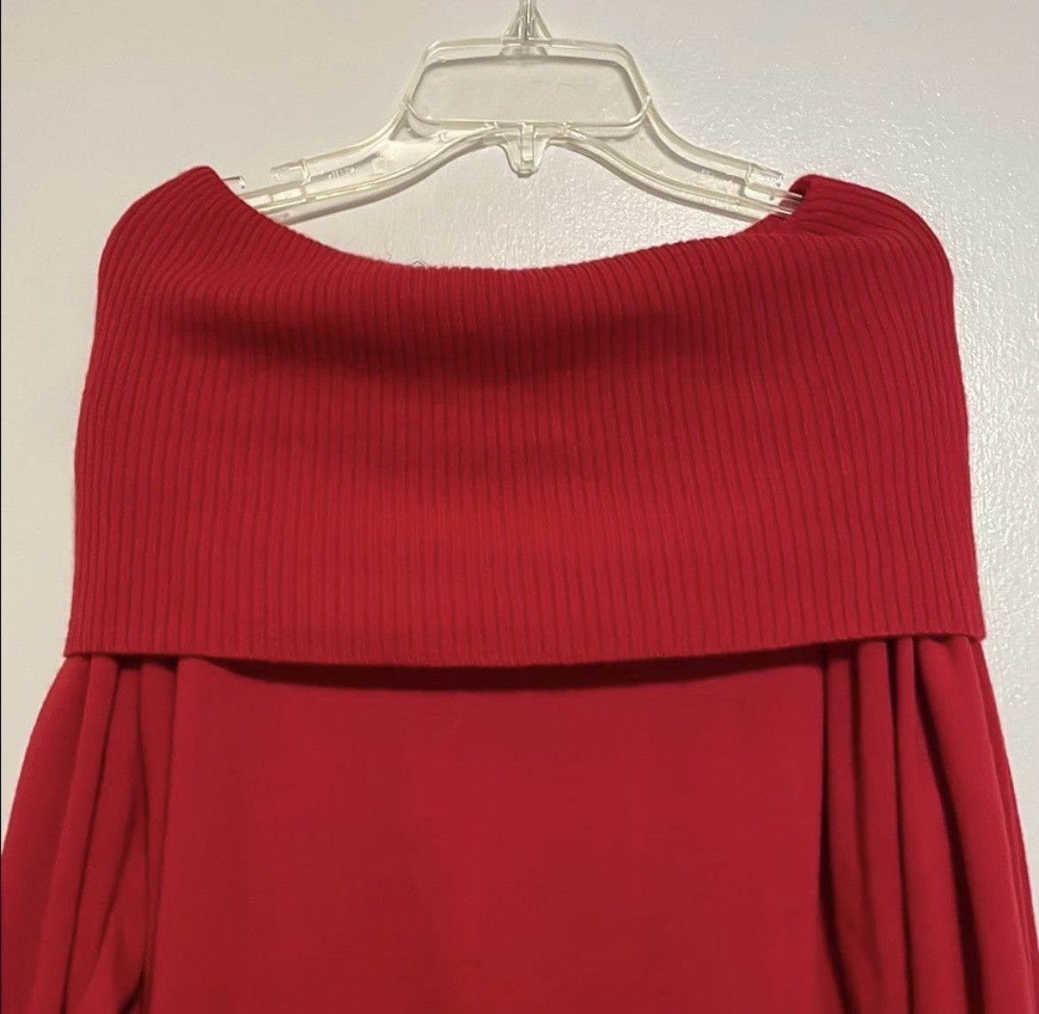 Other Compatible Red Maxi Sweater Dress with Bishop Sleeves Size M / US 6-8 / IT 42-44 - 4 Thumbnail