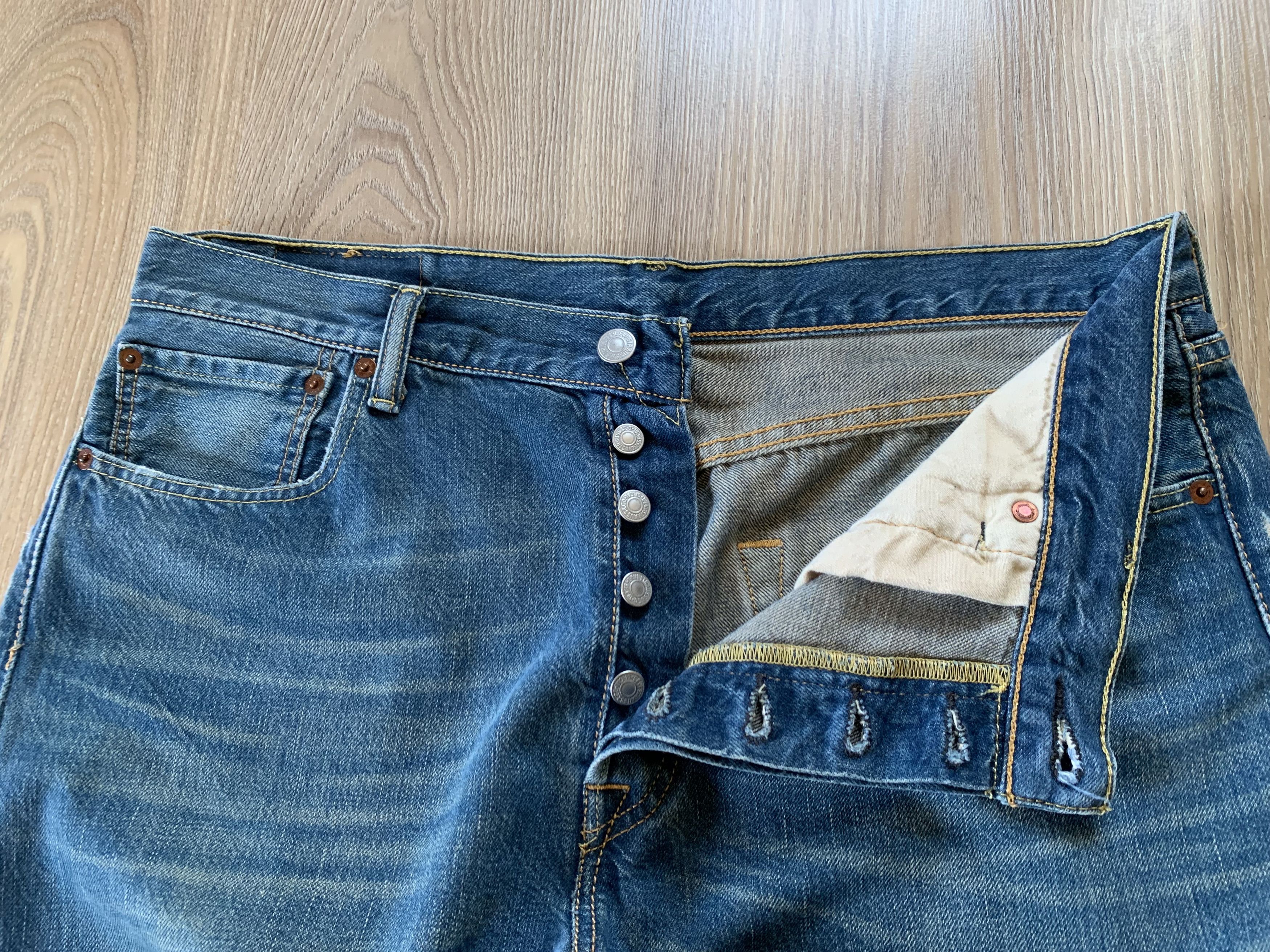 Levi's Levi's 501 Distressed Blue Jeans Size US 34 / EU 50 - 6 Thumbnail