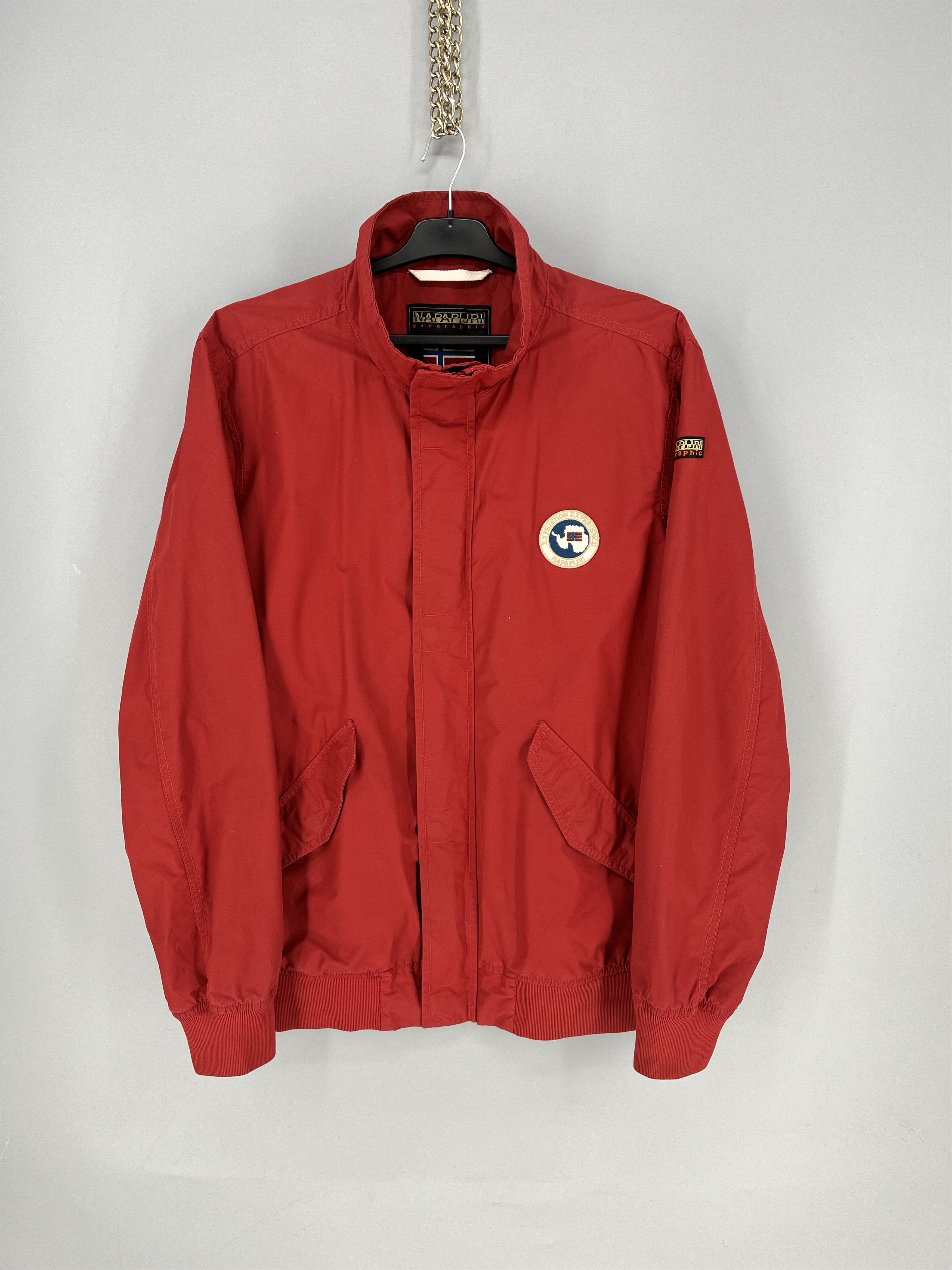 Napapijri Vintage y2k Napapijri Zip Jacket Red size XL Size US XL / EU 56 / 4 - 1 Thumbnail