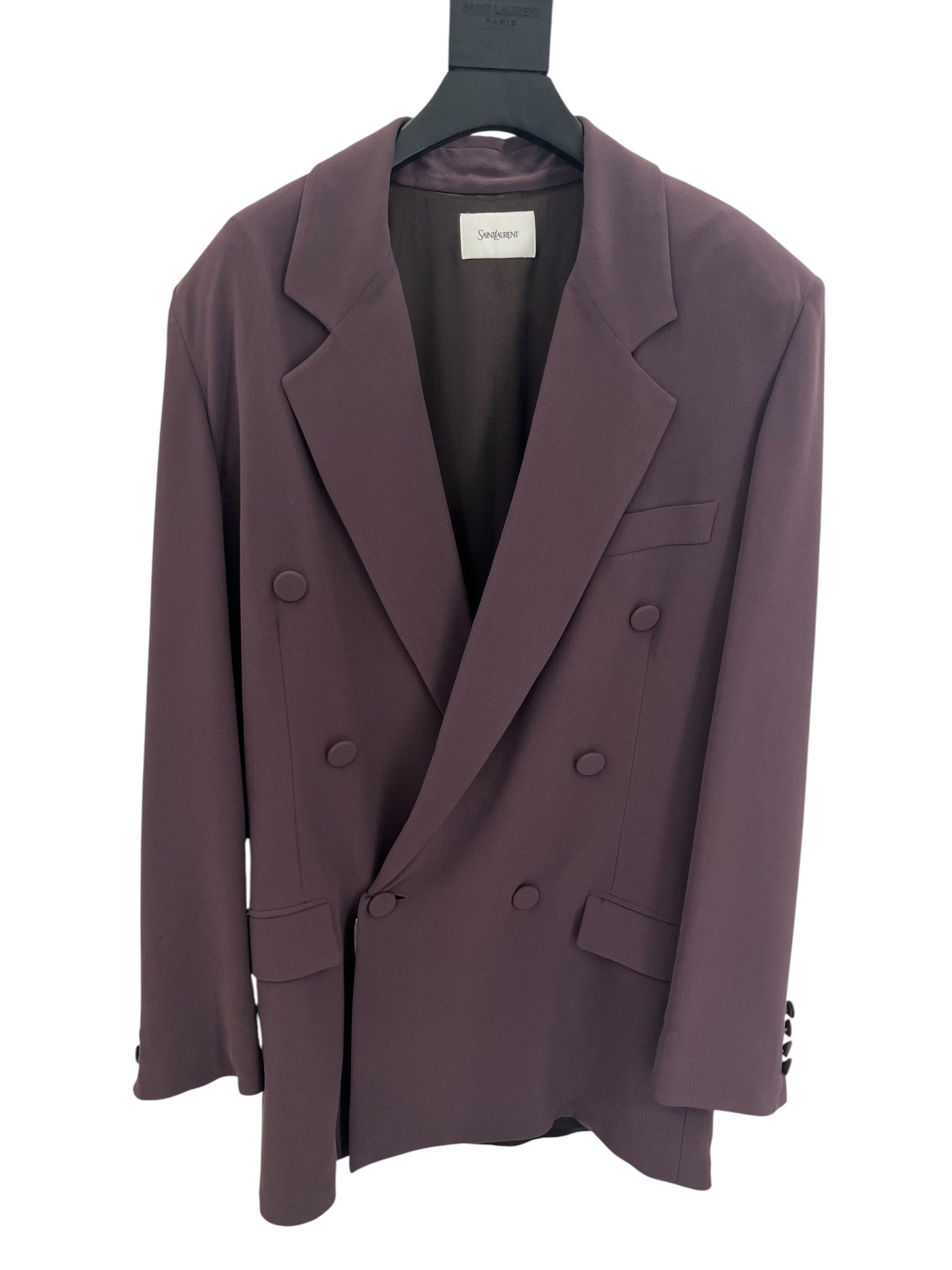 Saint Laurent Paris Saint Laurent Silk Crepe Blazer Size 50R - 1 Thumbnail
