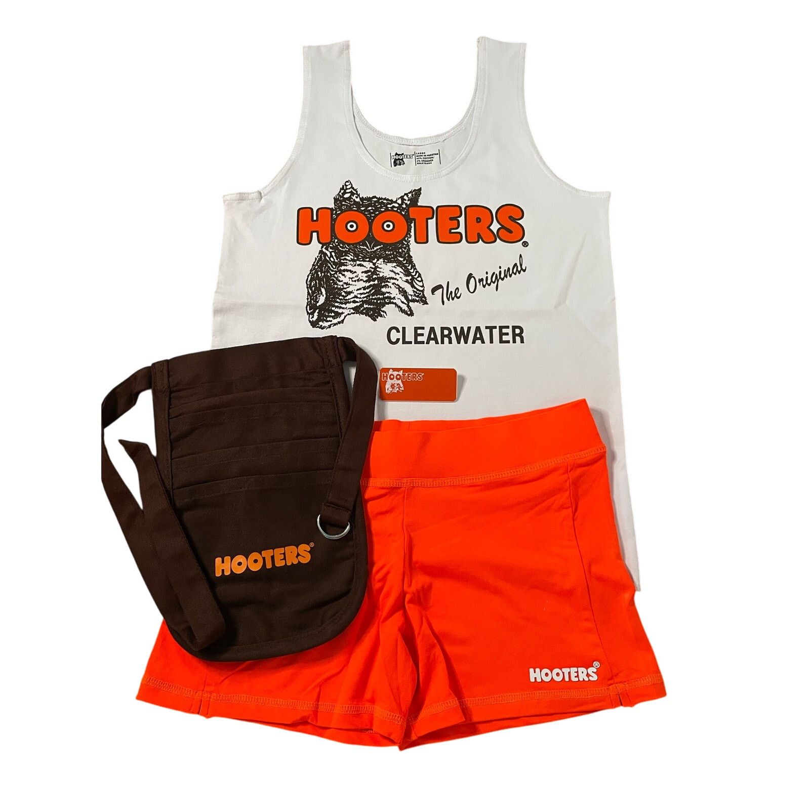 Other New Women’s Hooters Uniform Tank Shorts Pouch Name Tag Large Size L / US 10 / IT 46 - 1 Thumbnail