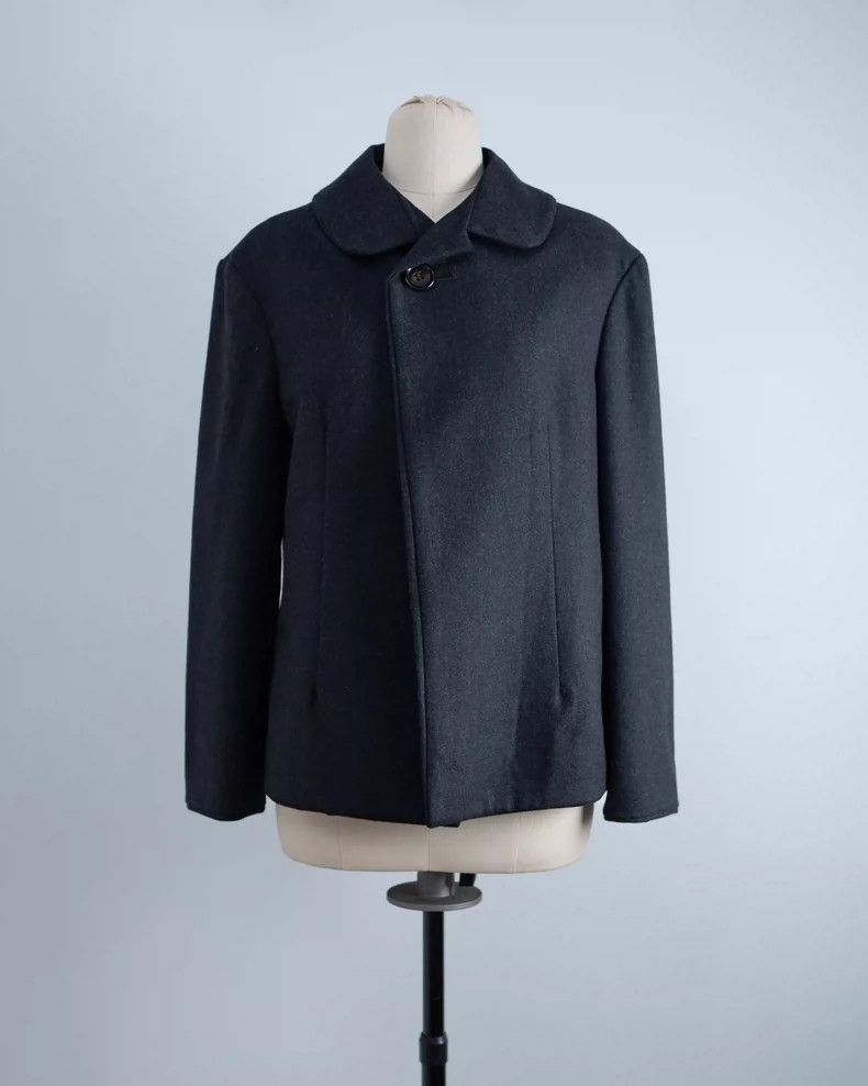 Comme des Garcons Comme des Garcons Dark gray doll collar with a button wool Size M / US 6-8 / IT 42-44 - 1 Thumbnail
