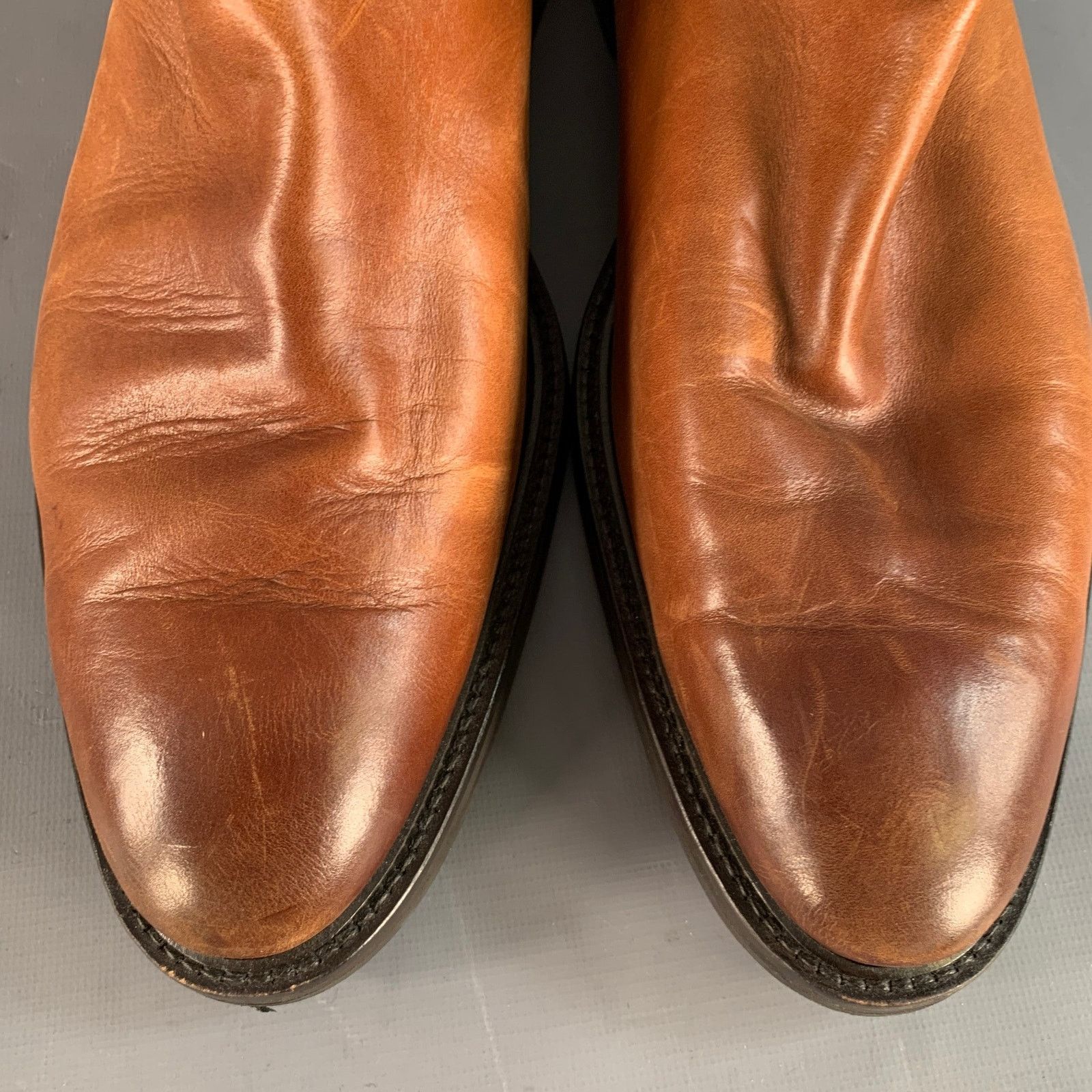 Antonio Maurizi ANTONIO MAURIZI Size 13 Brown Leather Ankle Chelsea Boots Size US 13 / EU 46 - 10 Thumbnail