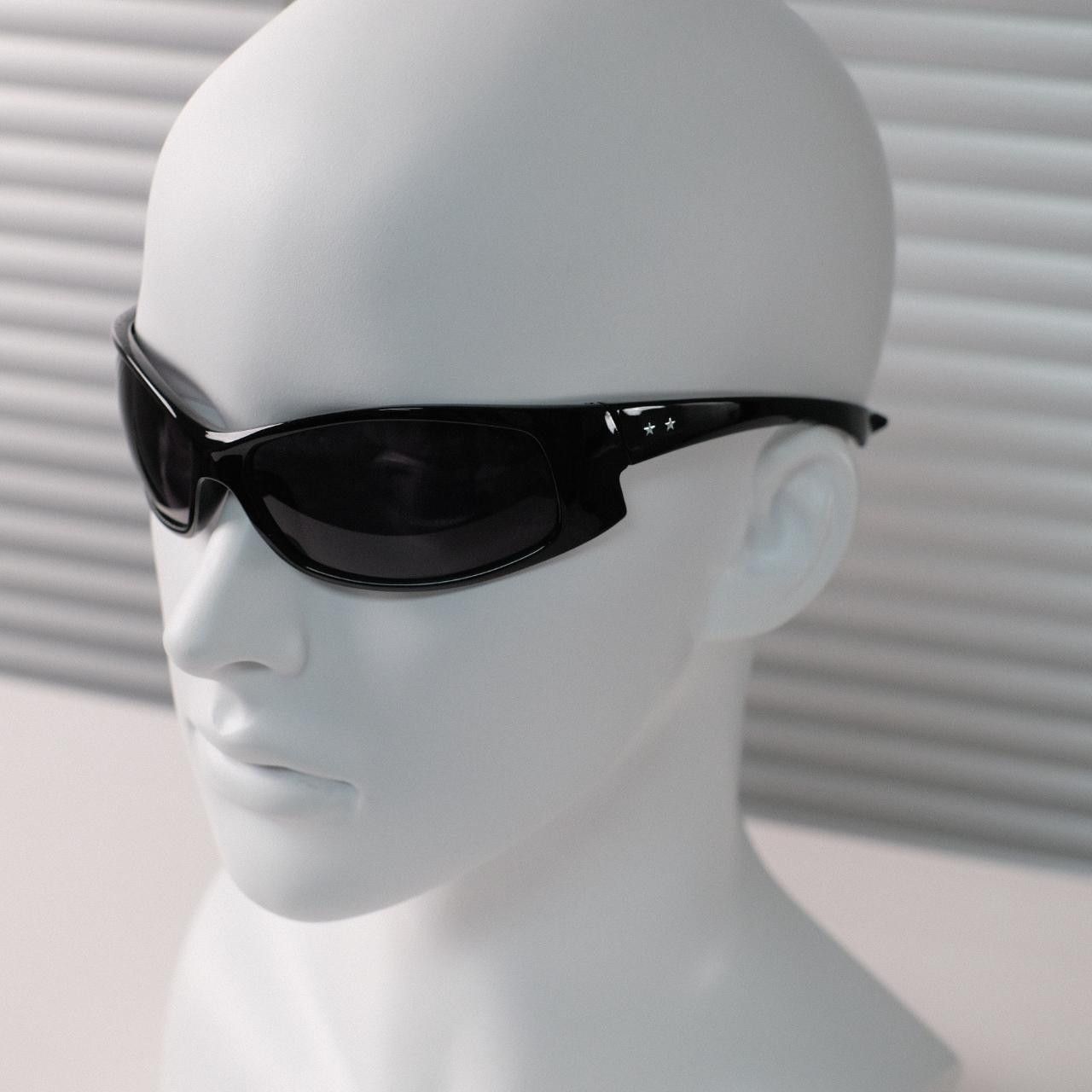 Japanese Brand Y2k Avant Garde Futuristic Cat Eye Black Sunglasses Unisex Size ONE SIZE - 1 Thumbnail