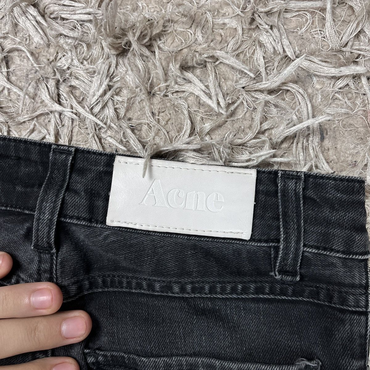 Acne Studios Skinny Black Faded Jeans Acne Studios Avant Garde 90s Y2k Size 24" / US 00 / IT 34 - 7 Thumbnail