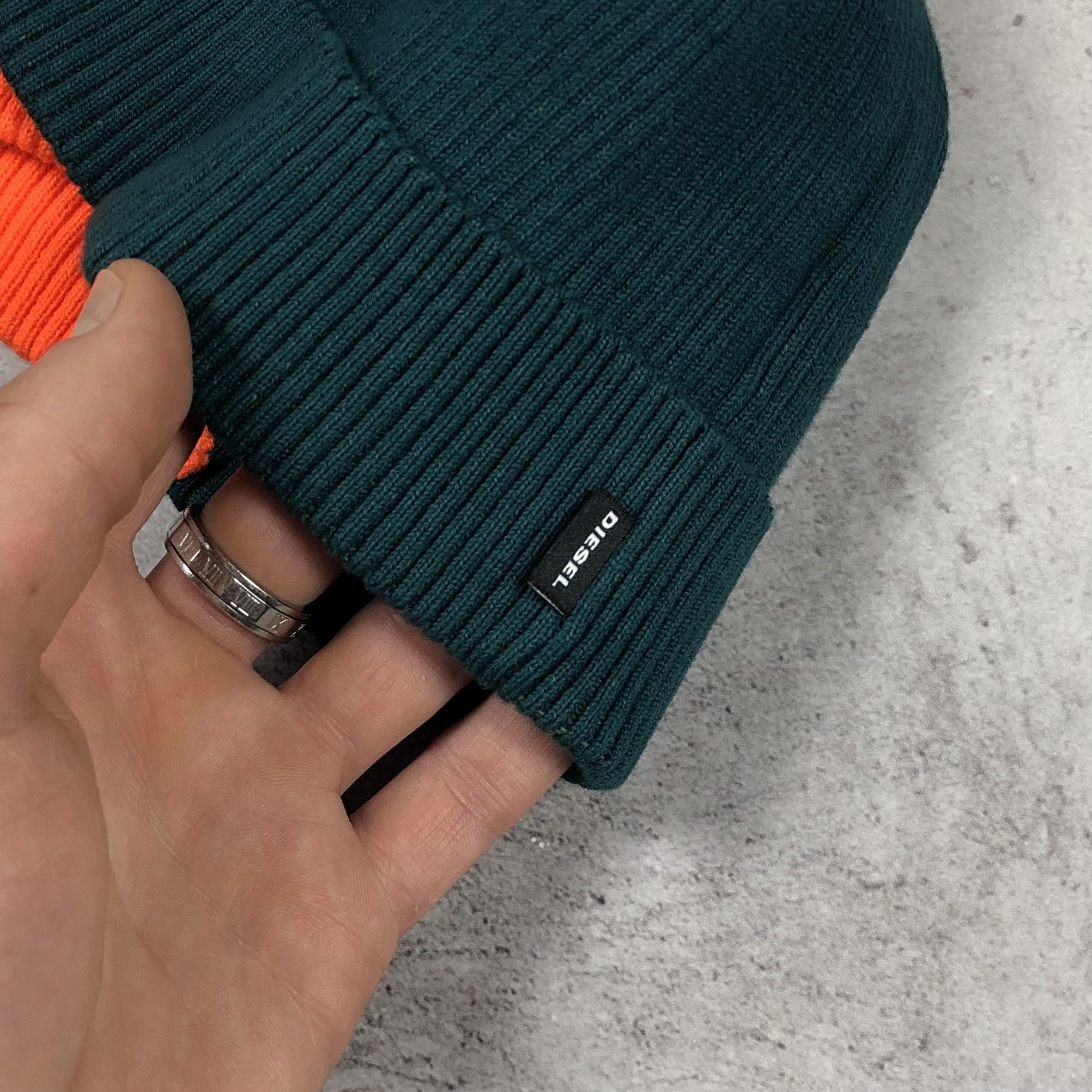 Diesel Diesel K-dobly Nylon Cotton Beanie Green Orange Ethiopia Hat Size ONE SIZE - 3 Thumbnail