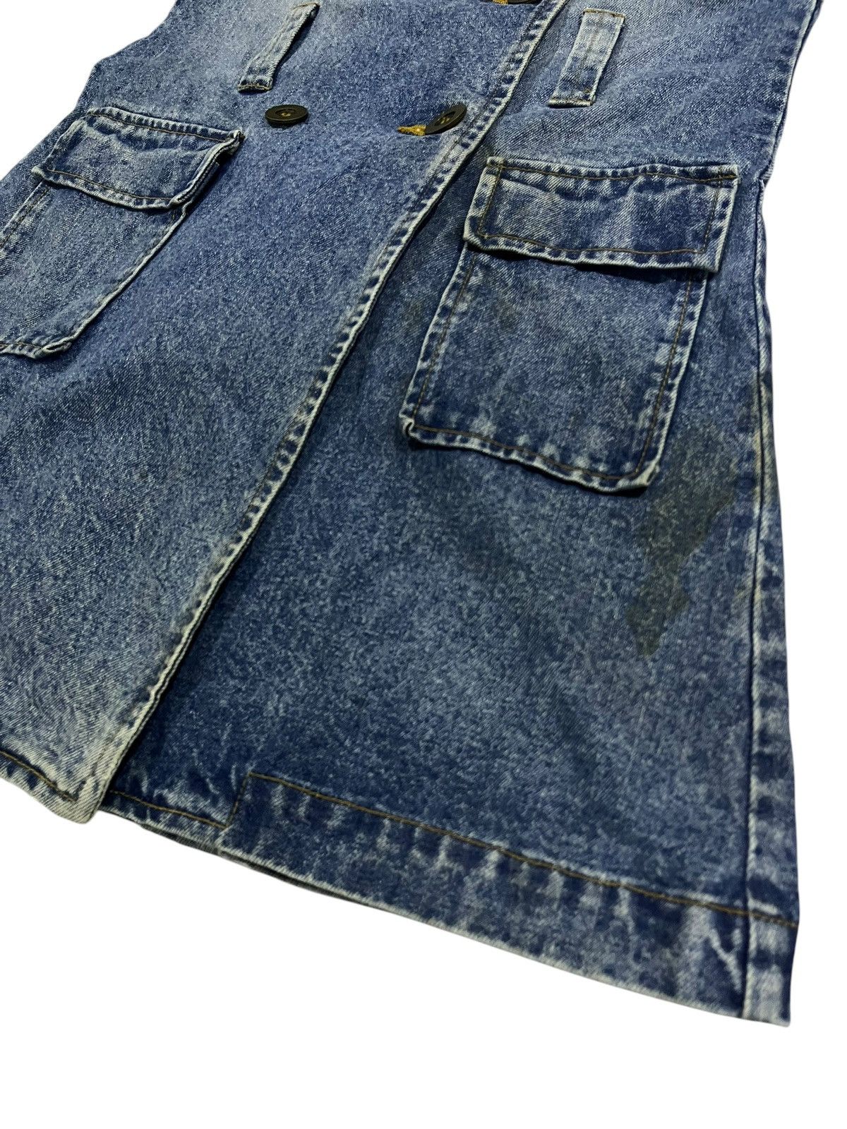 Hysteric Glamour 🇯🇵 BLUE MOON BLUE JAPAN DOUBLE BREASTED DENIM LONG JACKET Size ONE SIZE - 5 Thumbnail