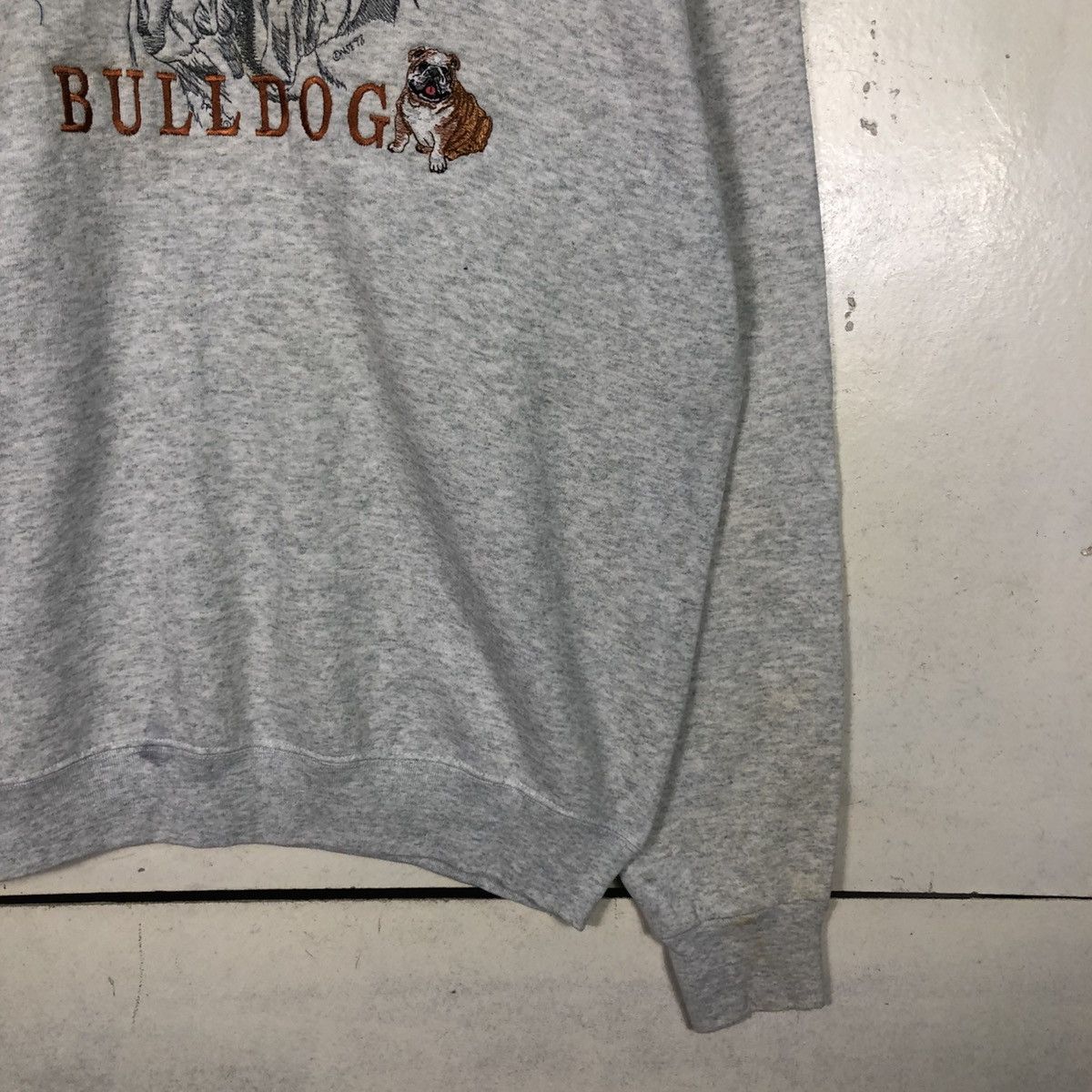 Vintage 📌Vintage Sweatshirt Crewneck Bull Dog Big Logo Embroidery Size US L / EU 52-54 / 3 - 7 Thumbnail