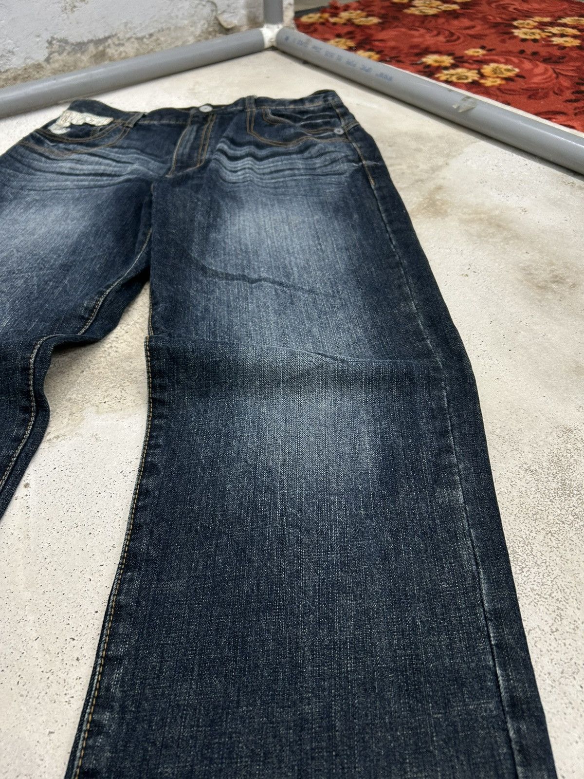 If Six Was Nine Vintage Winger Python Skin Whiskering Washed High Rise Evisu Size US 30 / EU 46 - 10 Thumbnail