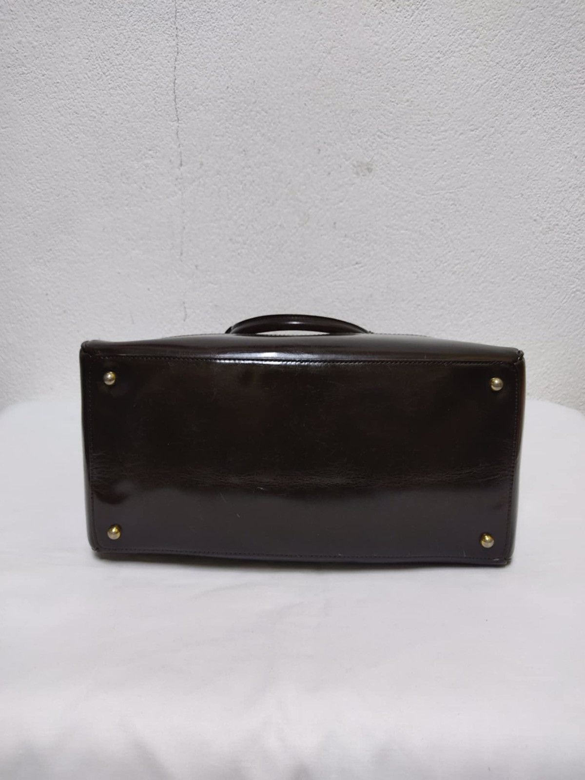 Celine × Vintage VINTAGE CELINE Bowling Bag In Printed Goatskin Brown Size ONE SIZE - 9 Thumbnail
