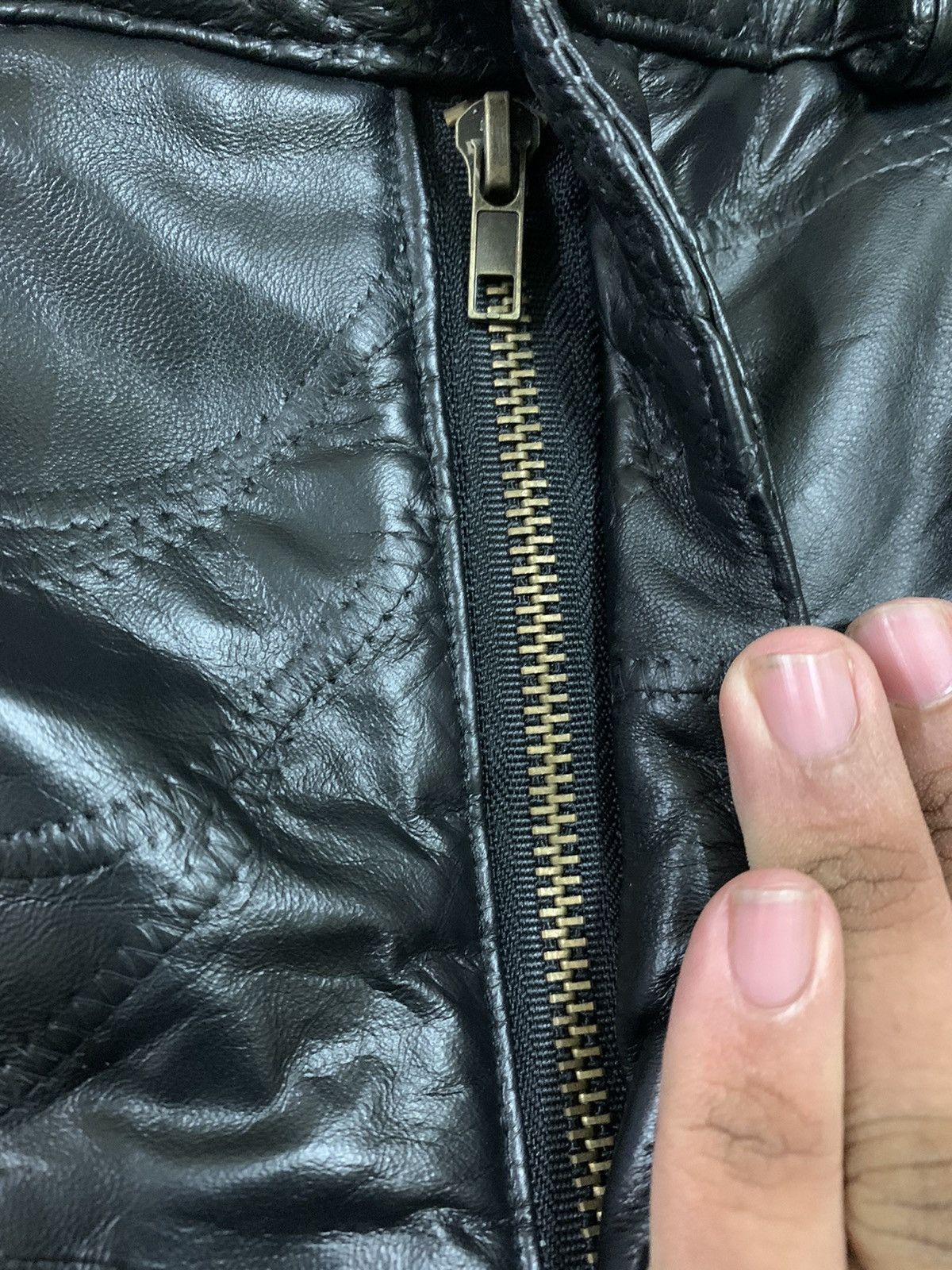 If Six Was Nine × Japanese Brand SUPER DOPE LEATHER PANT WITH CRAZY DETAILING DESIGN Size US 31 - 5 Thumbnail
