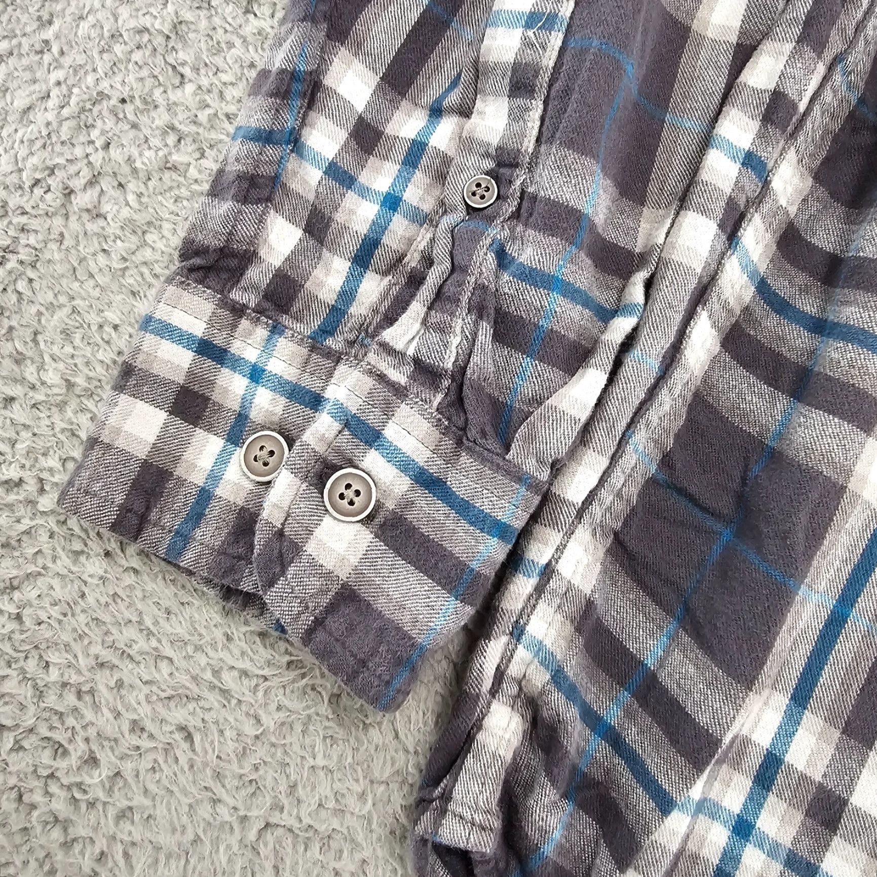 Vintage Cabelas Shirt Mens XL Gray Blue Check Long Sleeve Cotton Button Down Size XL Regular Casual Workwear Button-Up Mens Size US XL / EU 56 / 4 - 4 Thumbnail
