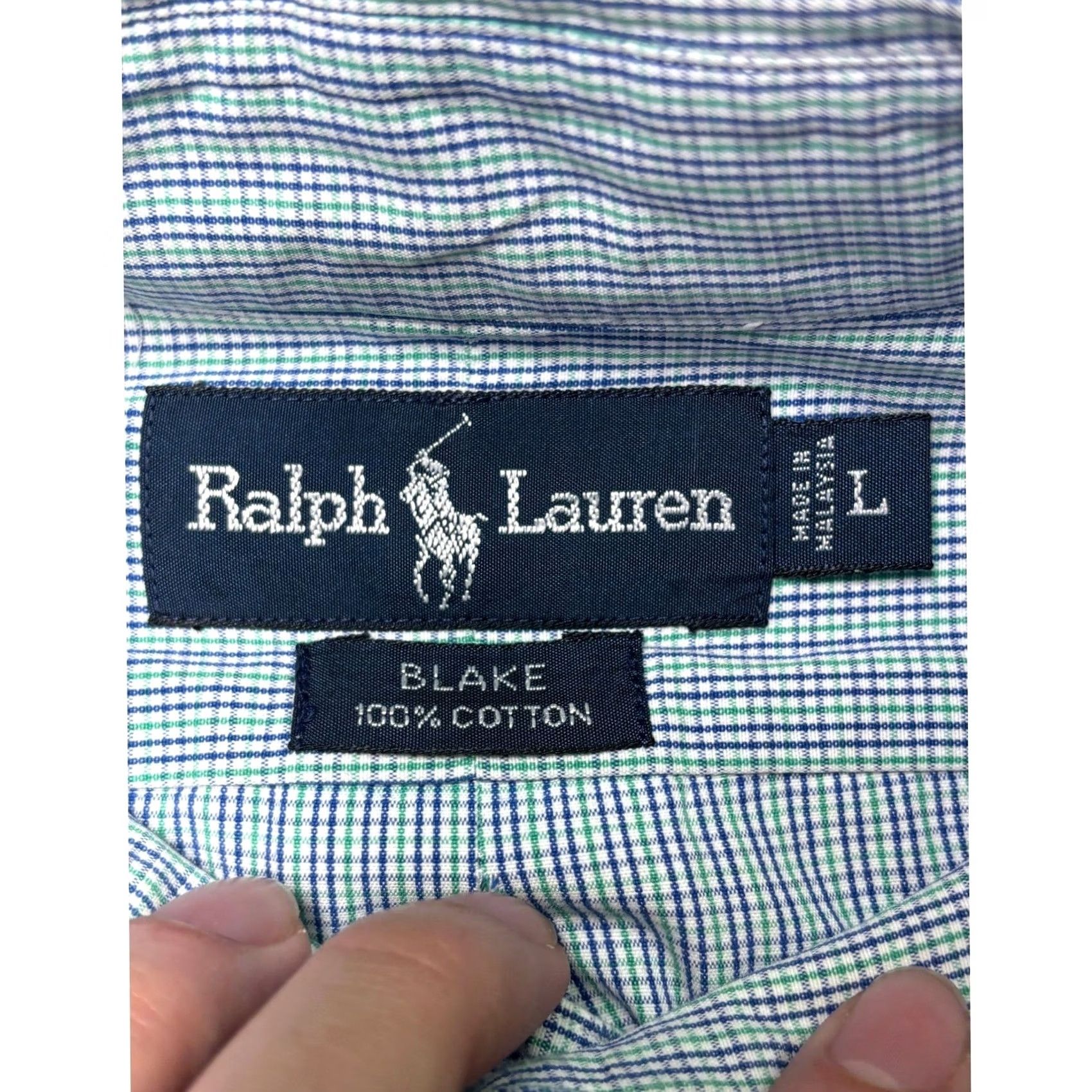 Polo Ralph Lauren Polo Ralph Lauren Gingham Button-Down Shirt Long Sleeve Classic Fit Blue L Mens Shirt Size US L / EU 52-54 / 3 - 4 Thumbnail