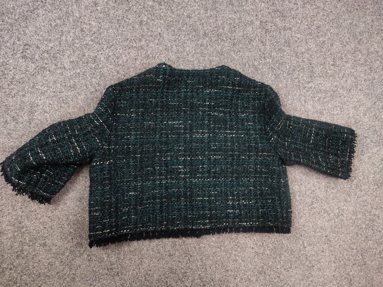 Maje Maje Frayed Cropped metallic boucle-tweed Blazer Jacket Size S / US 4 / IT 40 - 9 Thumbnail