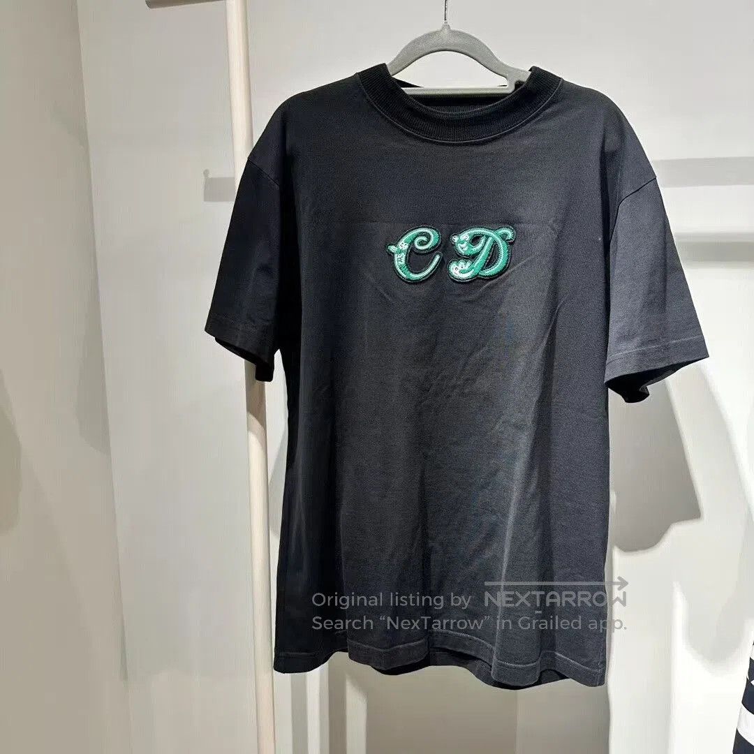 Dior dior x sacai green embroidered short sleeve t-shirt. Size US M / EU 48-50 / 2 - 1 Thumbnail