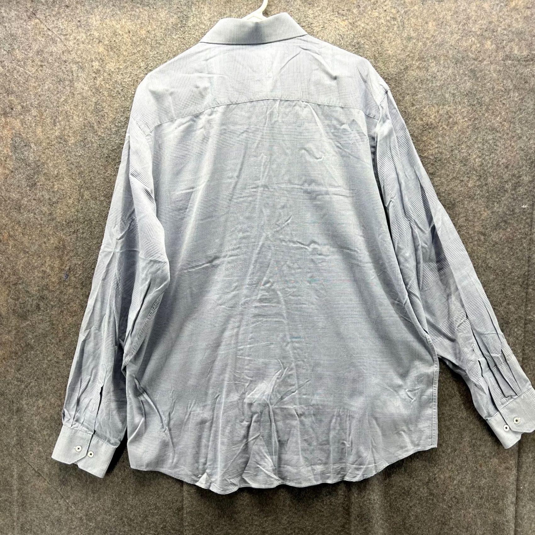 BUGATCHI Bugatchi Uomo Shirt Mens XXL Blue Button-Down Polka Dot Classic Preppy Dress Shirt Button-Up Casual Formal Workwear Mens Regular Size 2XL Blue Dot Size 48R - 2 Thumbnail