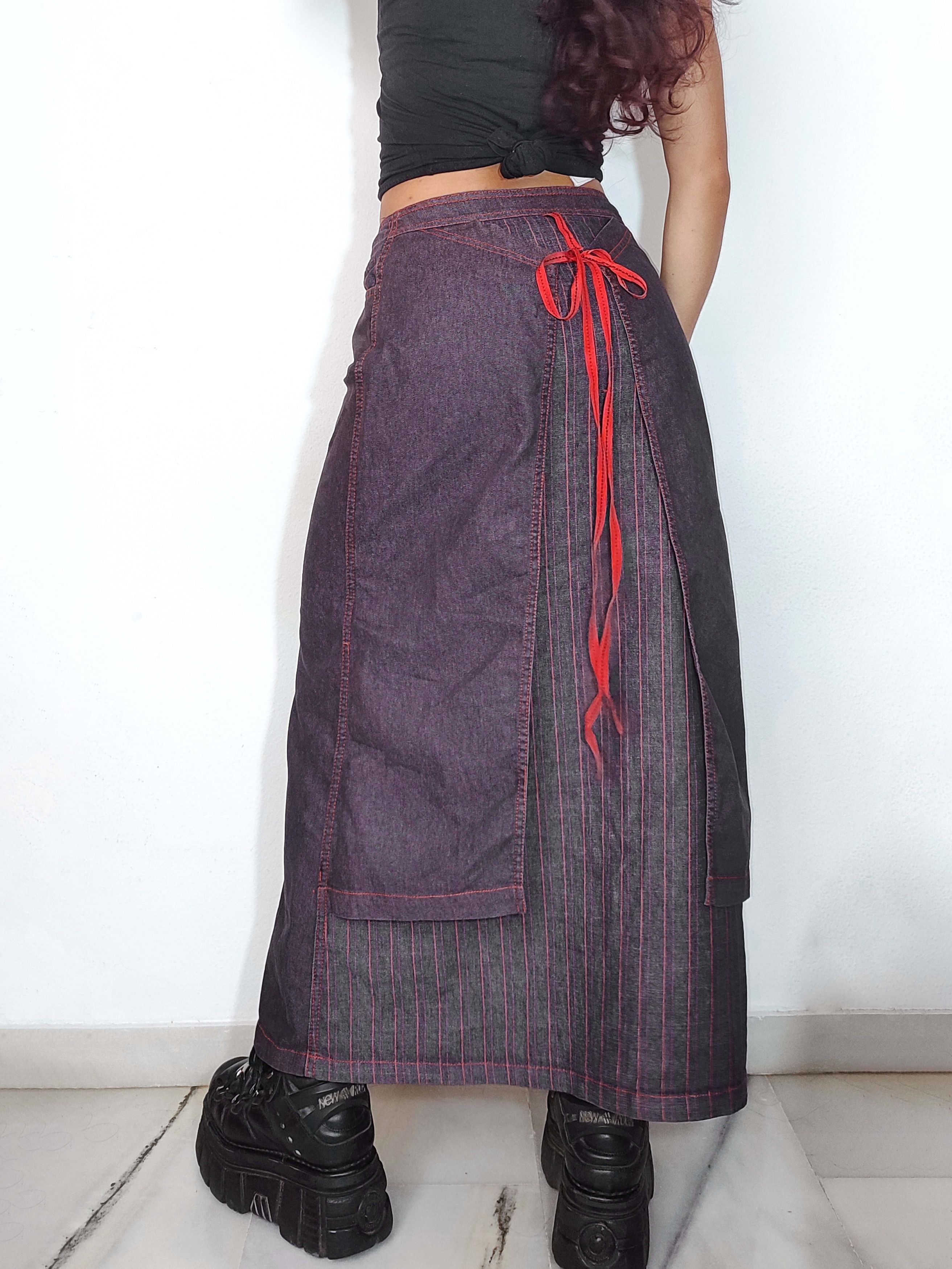 Vintage Vintage 90s Grunge Denim Jacket and Skirt Two Pieces Set Size M / US 6-8 / IT 42-44 - 7 Thumbnail