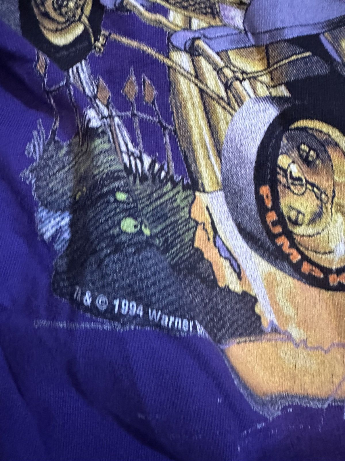 Vintage Vintage Taz Looney Toons Halloween Tee 1994 Size US L / EU 52-54 / 3 - 3 Thumbnail