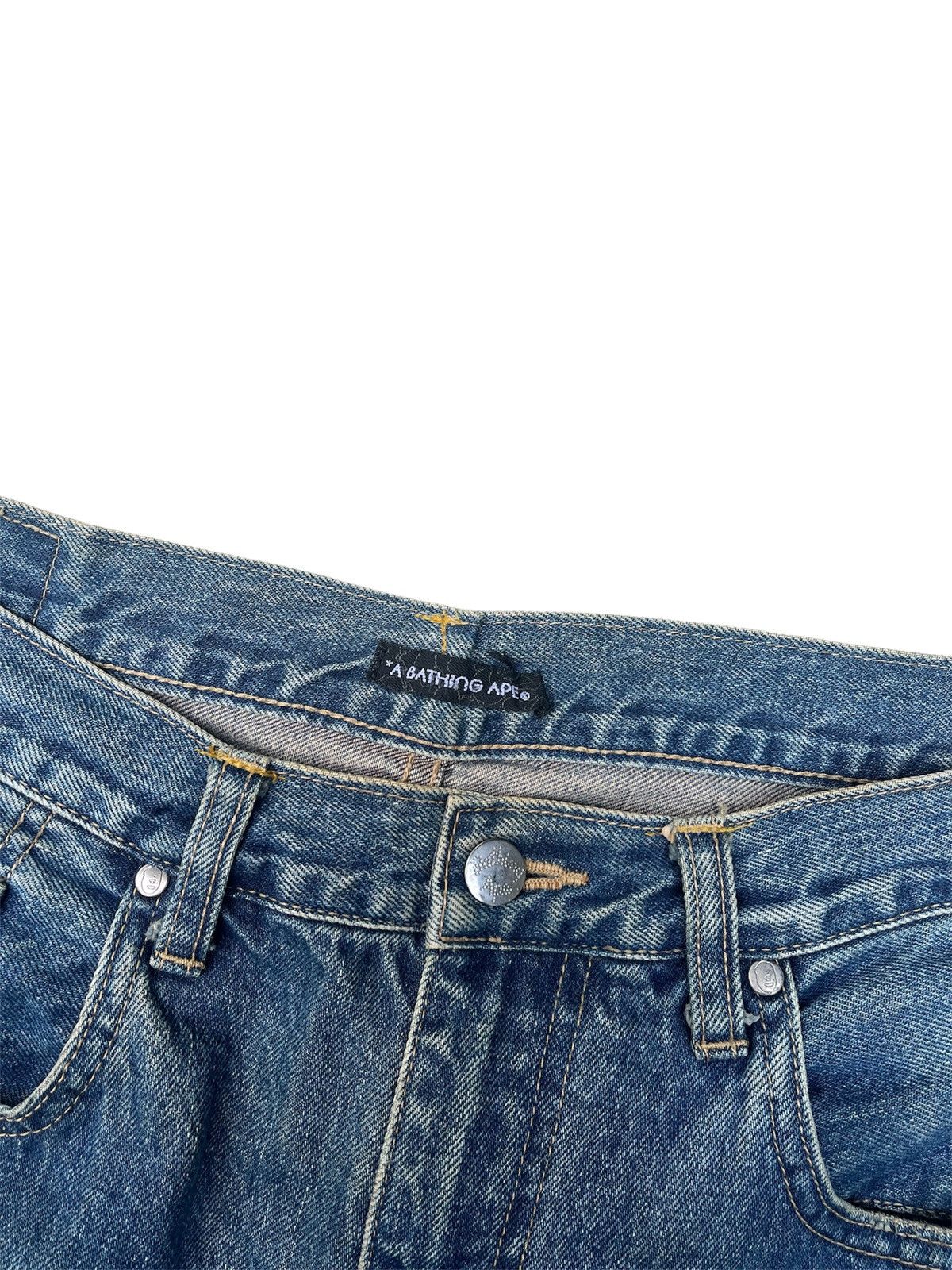 Bape A Bathing Ape Rope Logo ASNKA Selvedge Denim Jeans Size US 36 / EU 52 - 4 Thumbnail