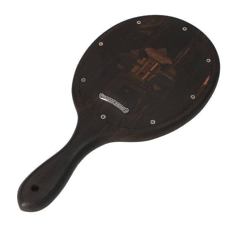 image of Chrome Hearts Ebony Hand Mirror in Brown, Women's
