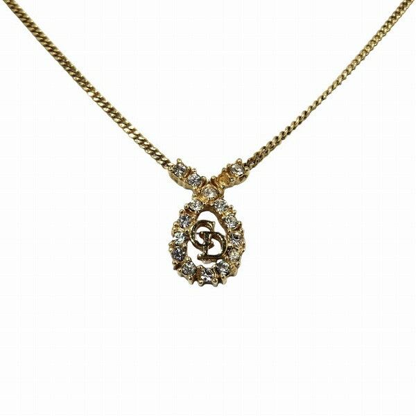 Dior Dior Dior Ribbon Pendant Necklace Metal Necklace Size ONE SIZE - 1 Thumbnail