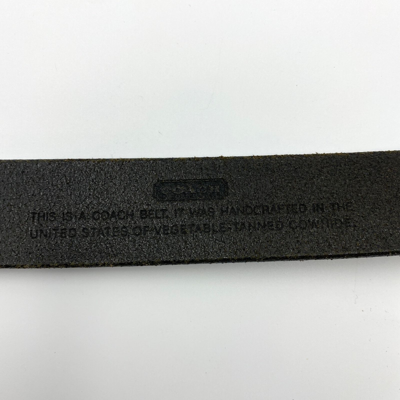 Coach Coach Belt Lizard Textured Leather Black Silver 35 Size 34 - 3 Thumbnail