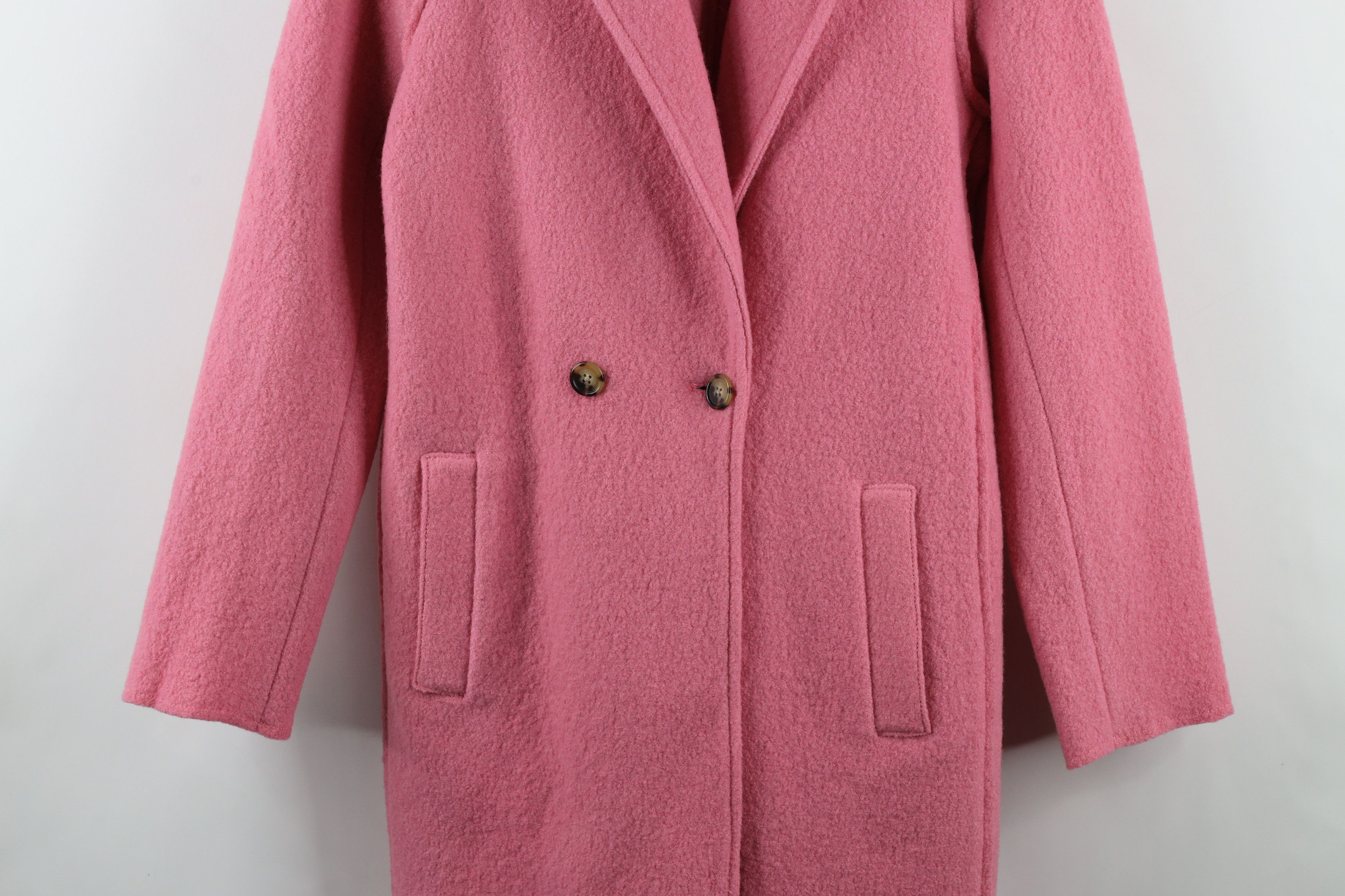 J.Crew × Vintage J Crew Italian Boiled Wool Daphne Topcoat Jacket Pink Size XS / US 0-2 / IT 36-38 - 3 Thumbnail