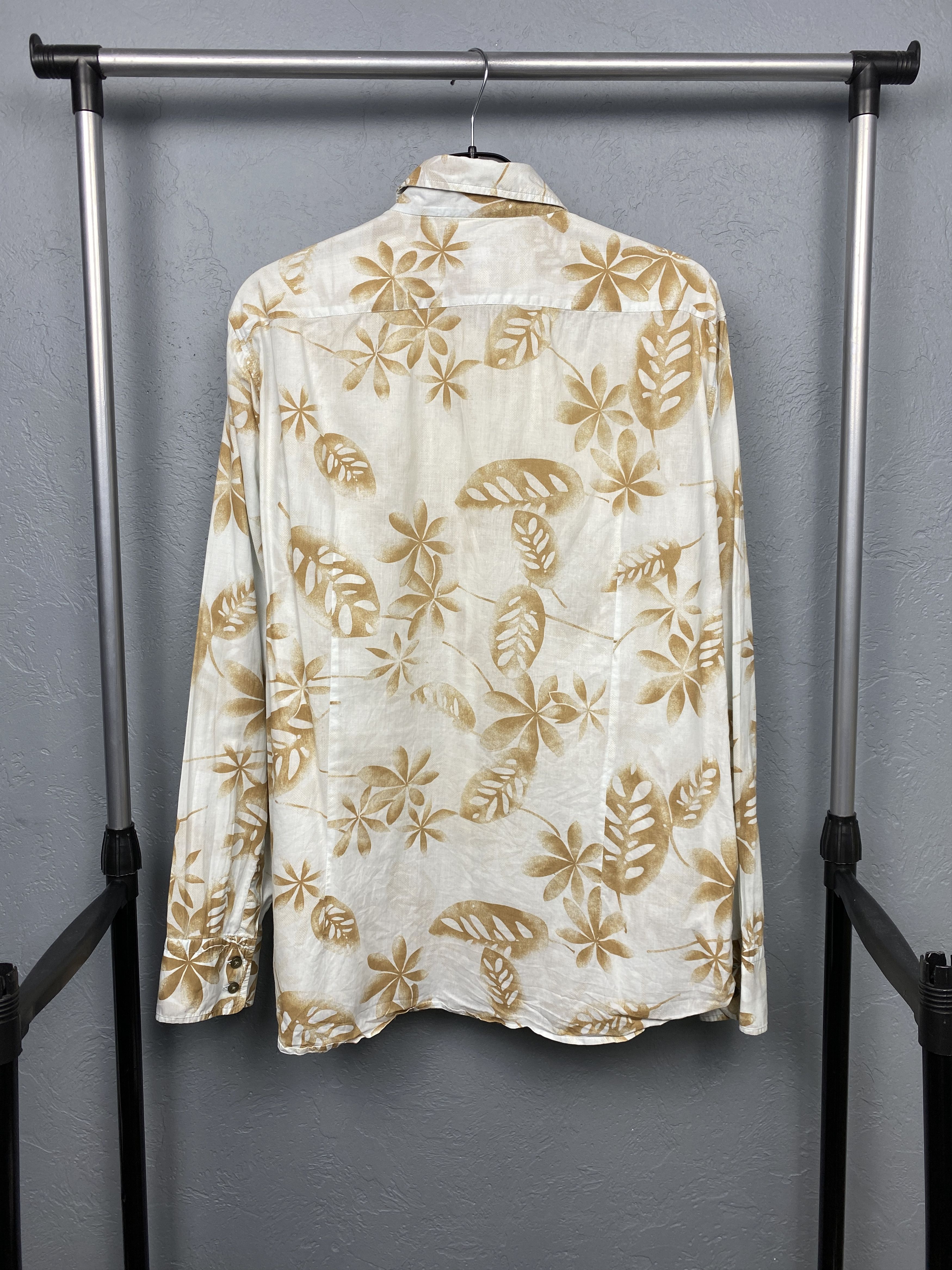 Hugo Boss × Vintage Hugo Boss Vintage Mens Floral Print Shirt Slim Fit Size US XL / EU 56 / 4 - 5 Thumbnail
