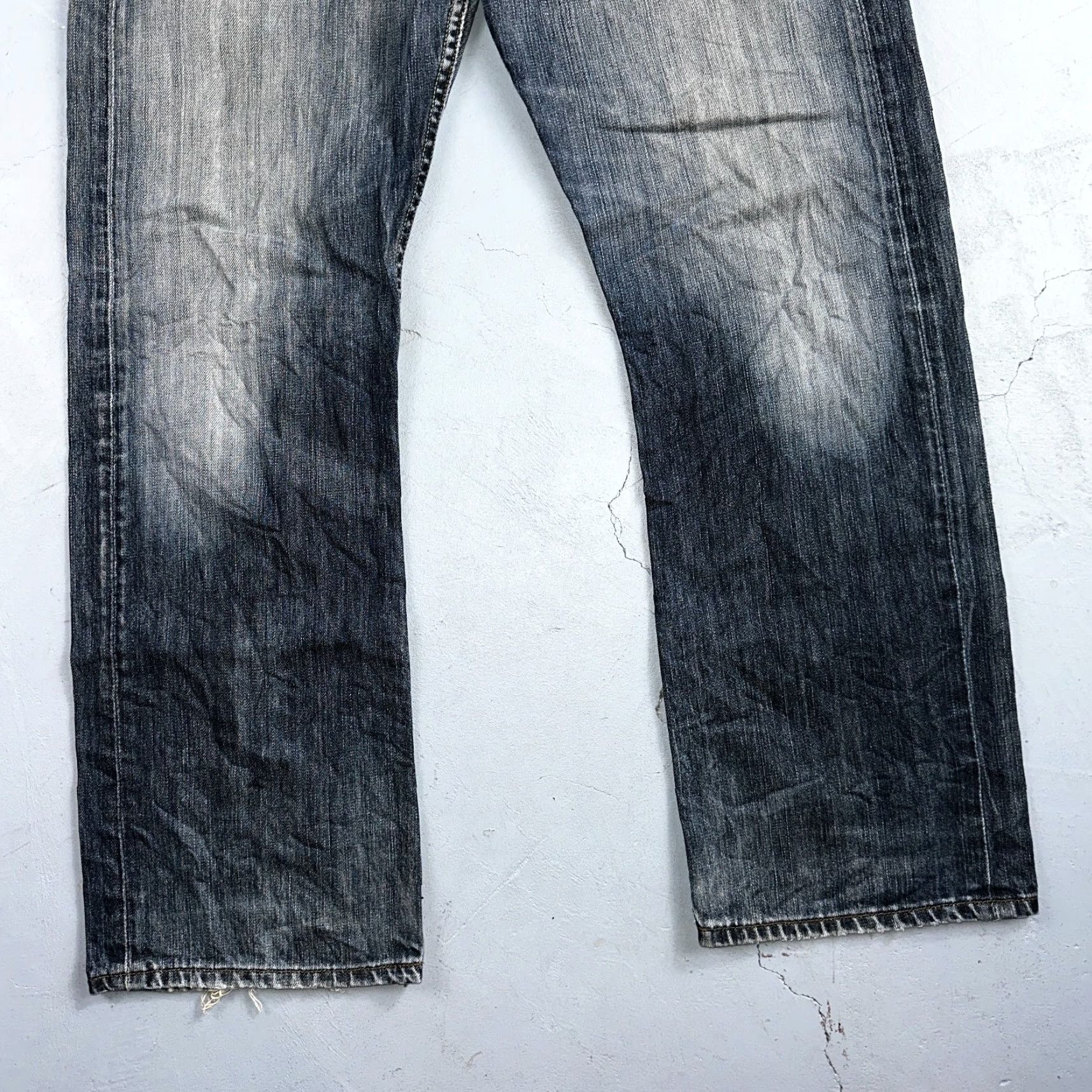 Levi's VINTAGE Levi's 501 Jeans Men Straight 33x30 Blue Med Wash 90s 501 Series Denim Cotton Size US 33 - 3 Thumbnail