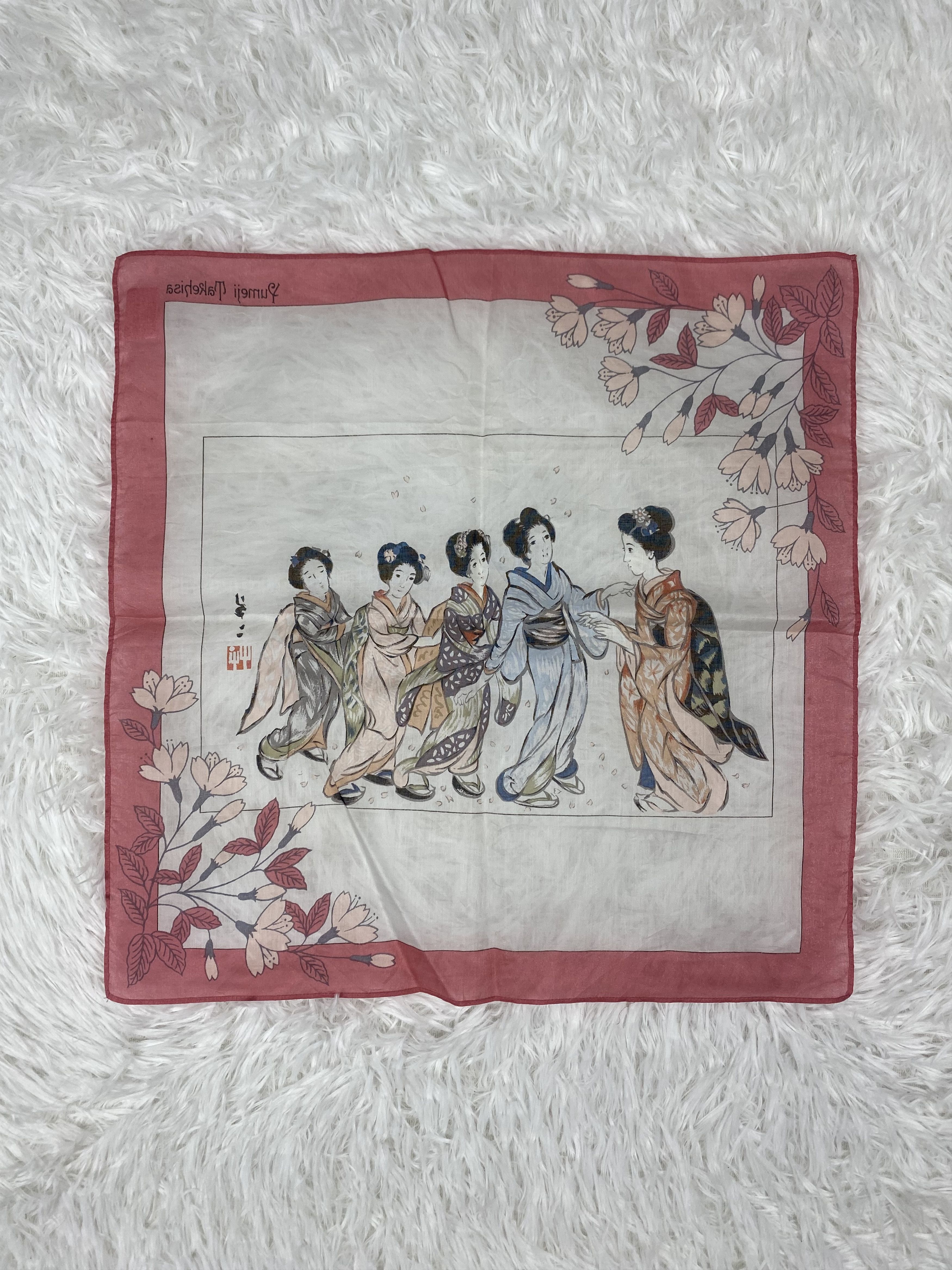 Japanese Brand × Vintage Vintage Yumeji Takehisa Handkerchief Neckerchief PH0814 Size ONE SIZE - 5 Thumbnail