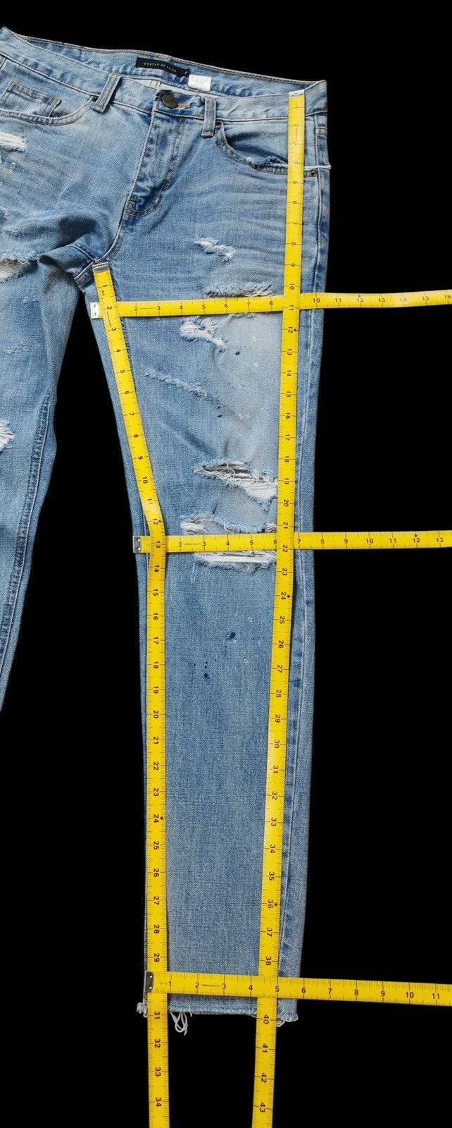 GOSTAR DE FUGA Go Star de Fuga Distressed Skinny Jeans - Size 44 (W32) Size US 32 / EU 48 - 13 Thumbnail