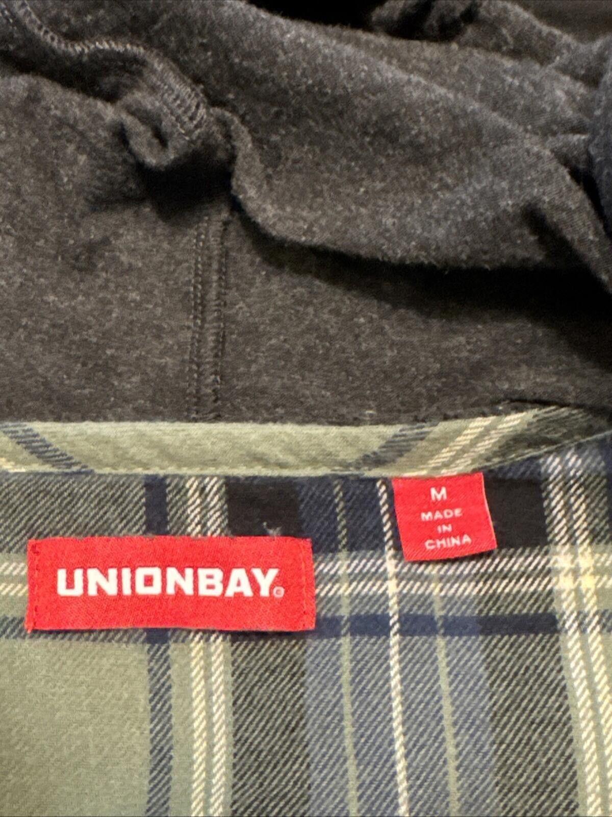 UNIONBAY Men’s M Union Bay Light Plaid Hooded Button Down (644) Size US S / EU 44-46 / 1 - 3 Thumbnail