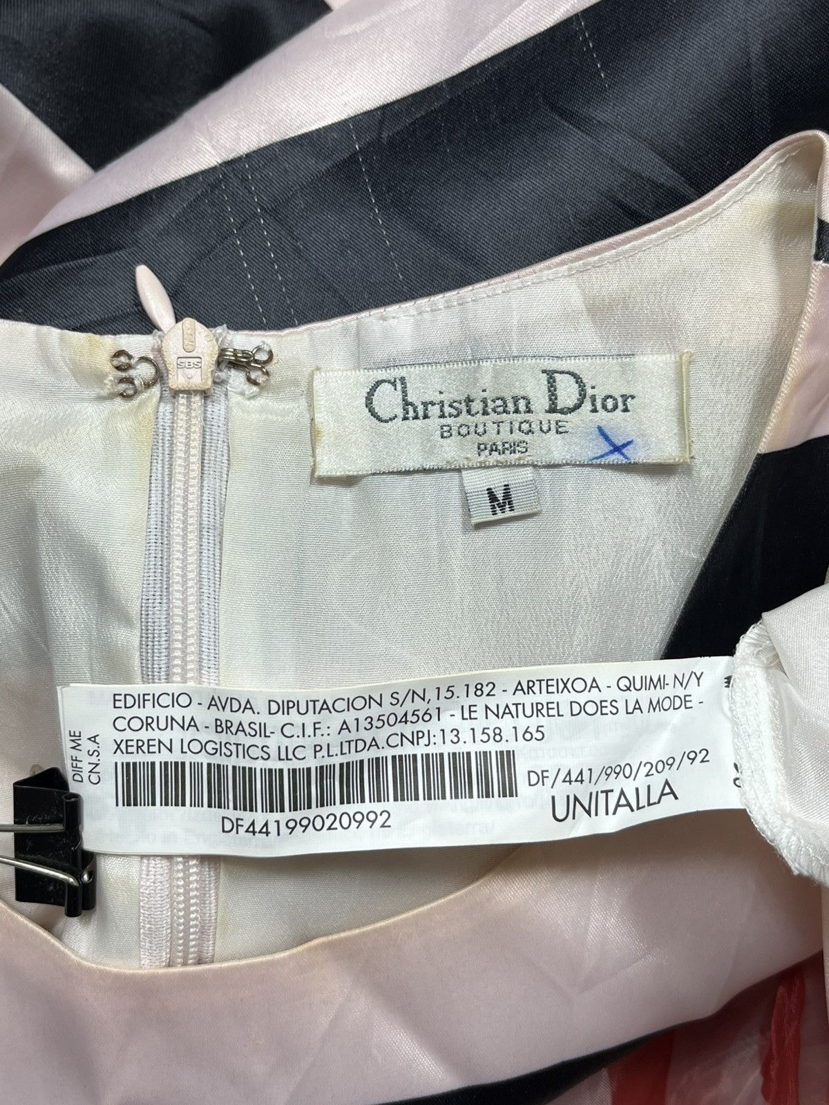 Dior Christian Dior Silk Pleated Pink Stripes Dress Size M / US 6-8 / IT 42-44 - 7 Thumbnail