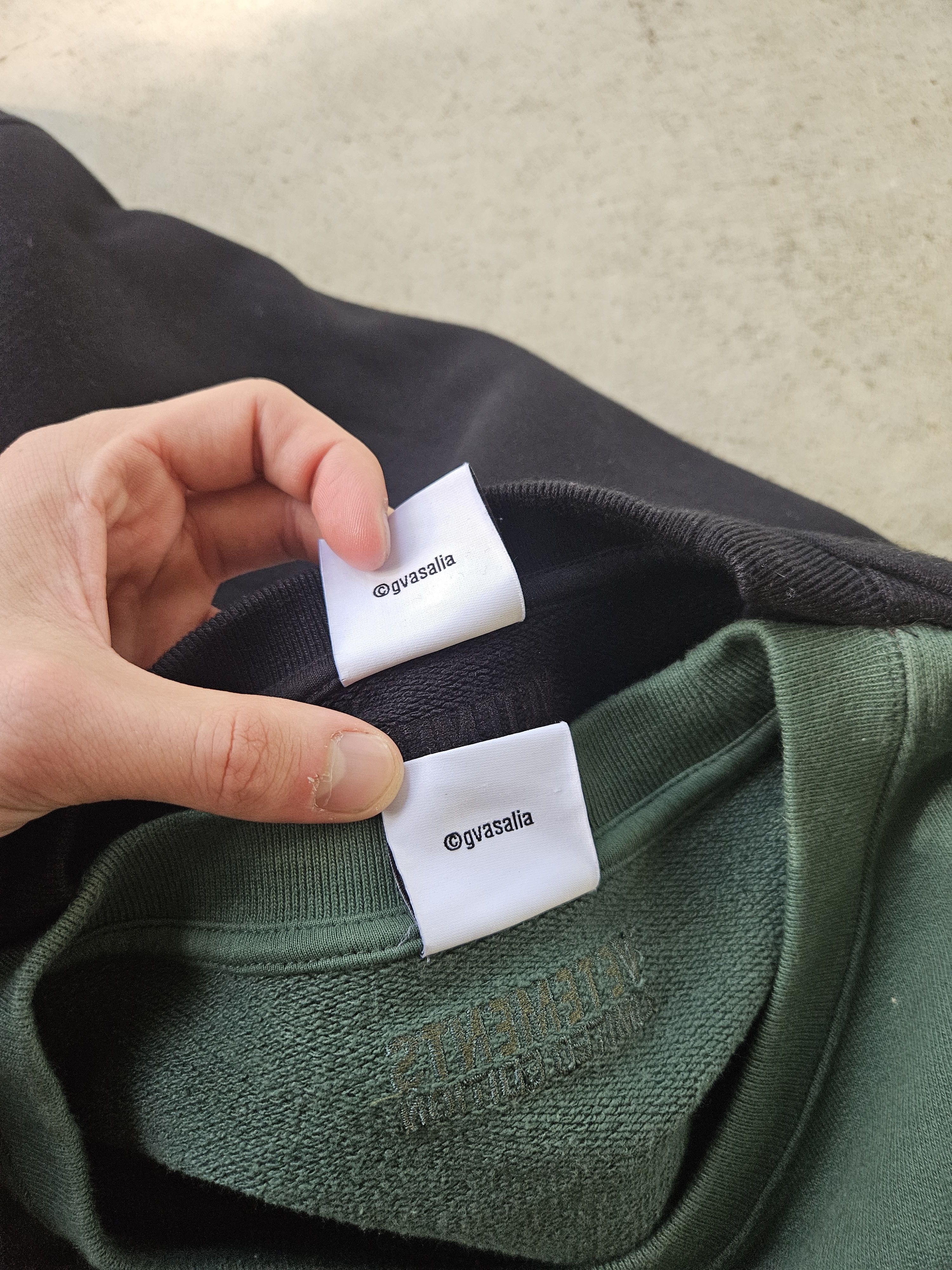Vetements Double Polizei Securite Split Green Black Crewneck Sweater Size US XL / EU 56 / 4 - 11 Thumbnail