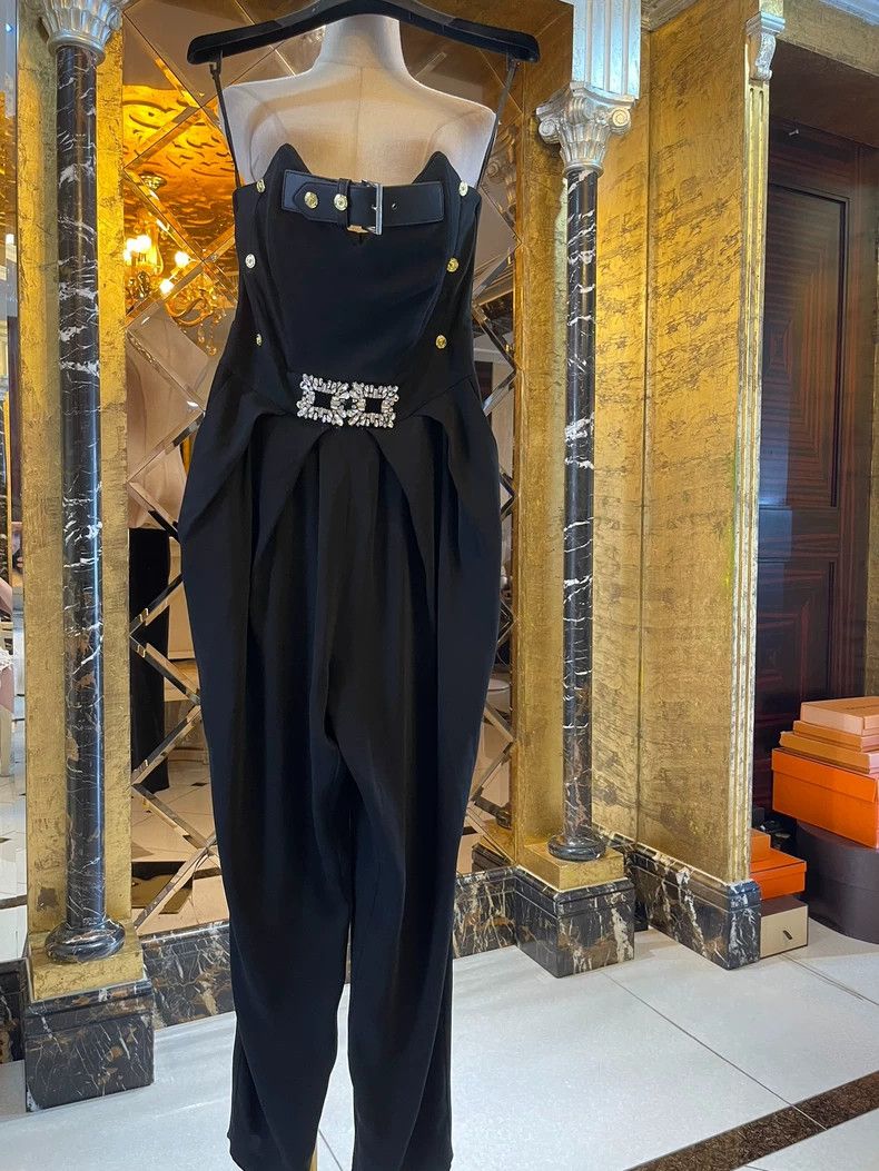 Versace Versace Fishbone shaping jumpsuit Harem pants Size M / US 6-8 / IT 42-44 - 1 Thumbnail