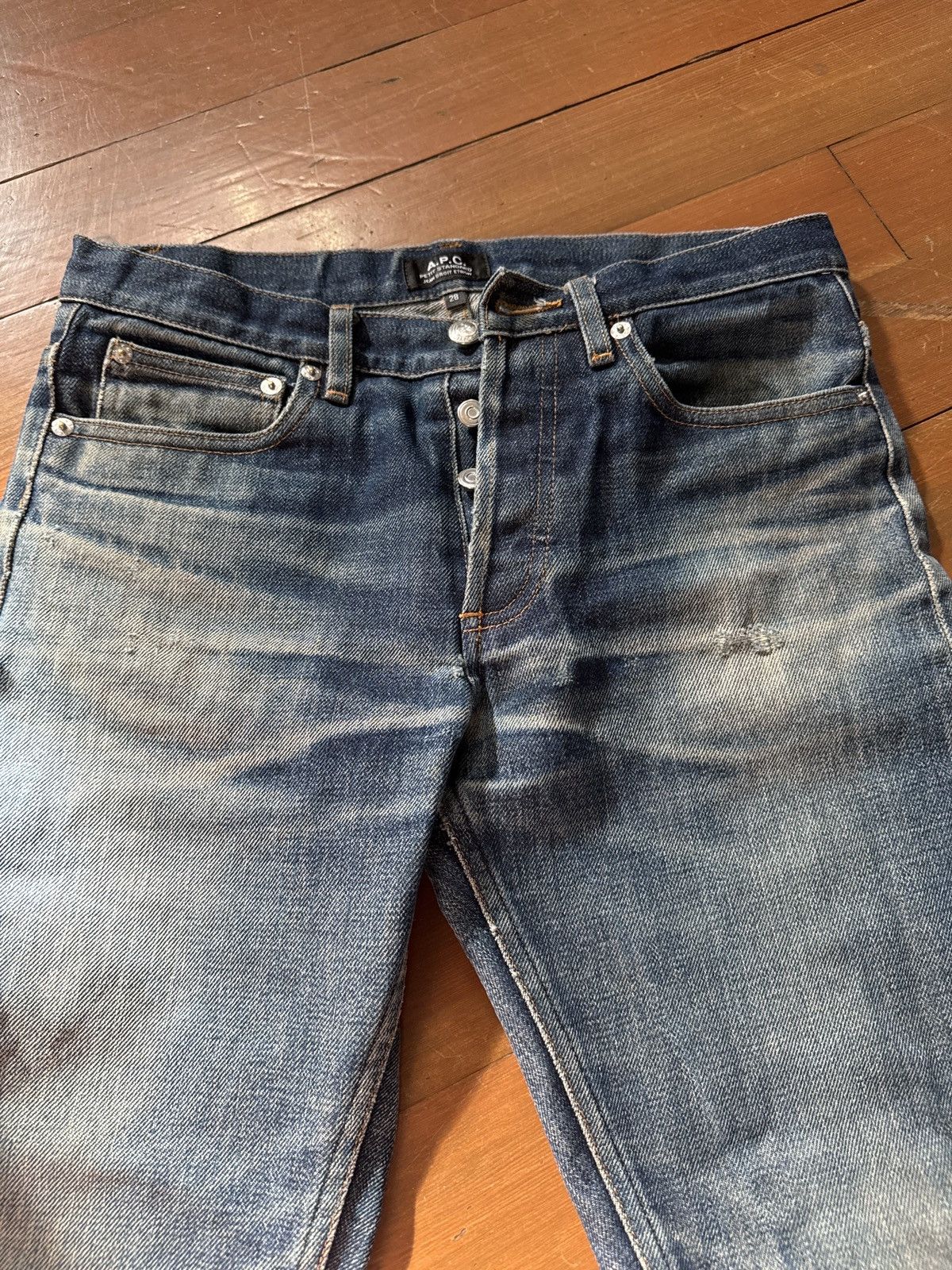 A.P.C. × Japanese Brand × Vintage A.P.C petit standard jean. slim fit selvedge jeans Size US 28 / EU 44 - 3 Thumbnail