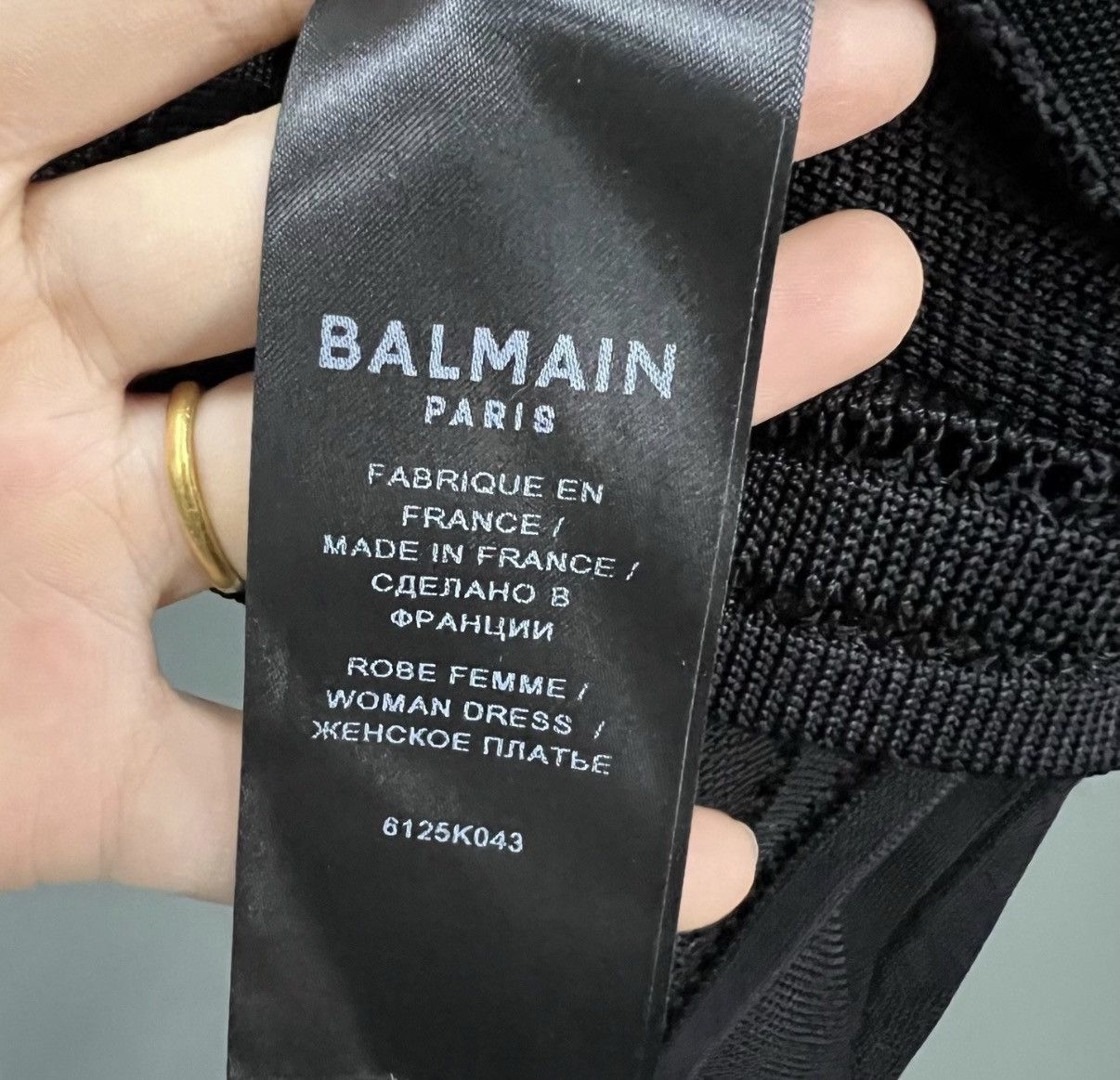 Balmain Balmain Black V-neck Knitted Dress J41 Size M / US 6-8 / IT 42-44 - 3 Thumbnail