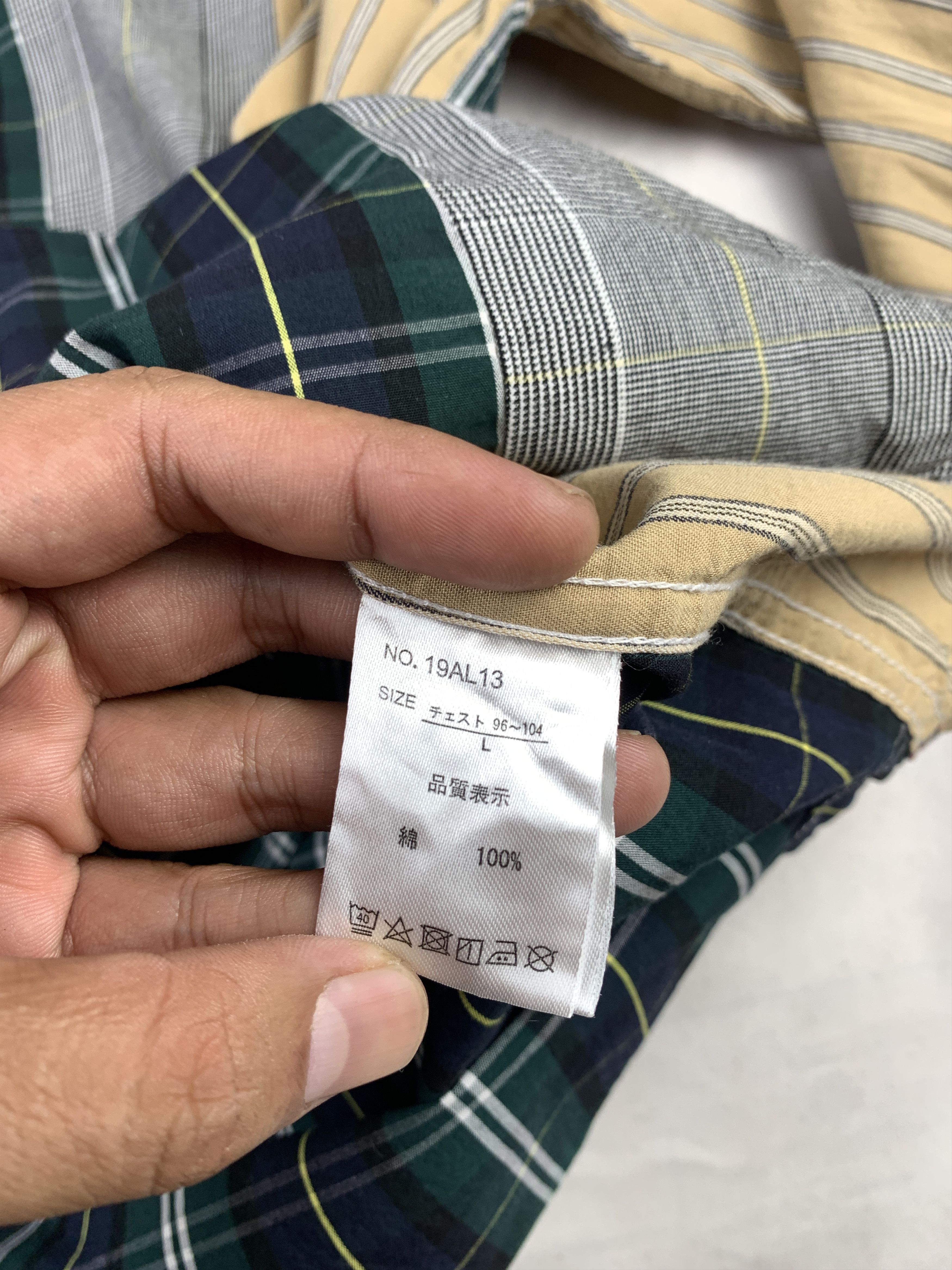 Japanese Brand Sureve Multi Pattern Sanghai Shirt (L) Size US L / EU 52-54 / 3 - 7 Thumbnail